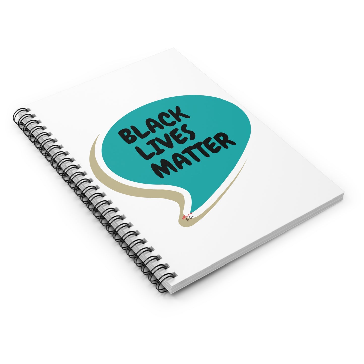 BLACK LIVES MATTER NOTEBOOK IN SPEECH BUBBLE BLM SPIRAL NOTEBOOK RULED LINE BLACK LIVES MATTER NOTEBOOK