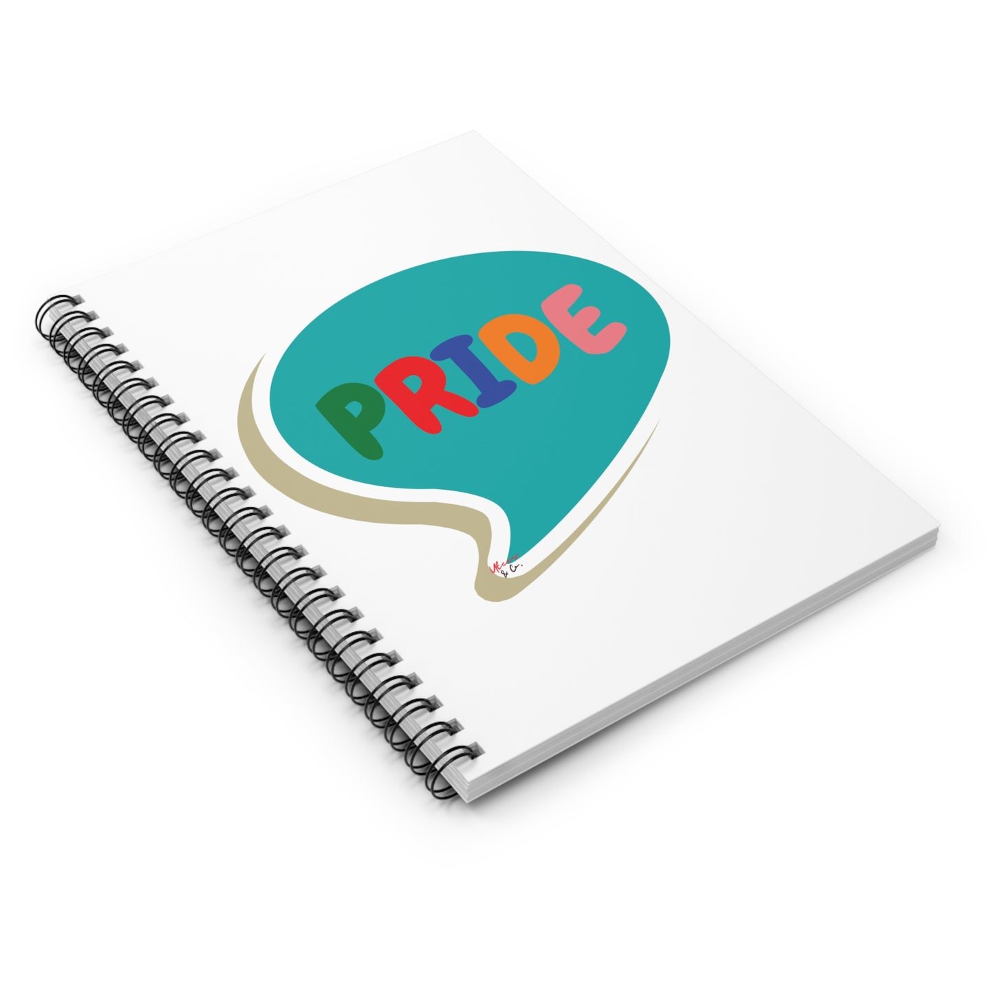 PRIDE RAINBOW NOTEBOOK IN THOUGHT BUBBLE LGBTQ SPIRAL NOTEBOOK RULED LINE PRIDE MONTH JOURNAL NOTEBOOK