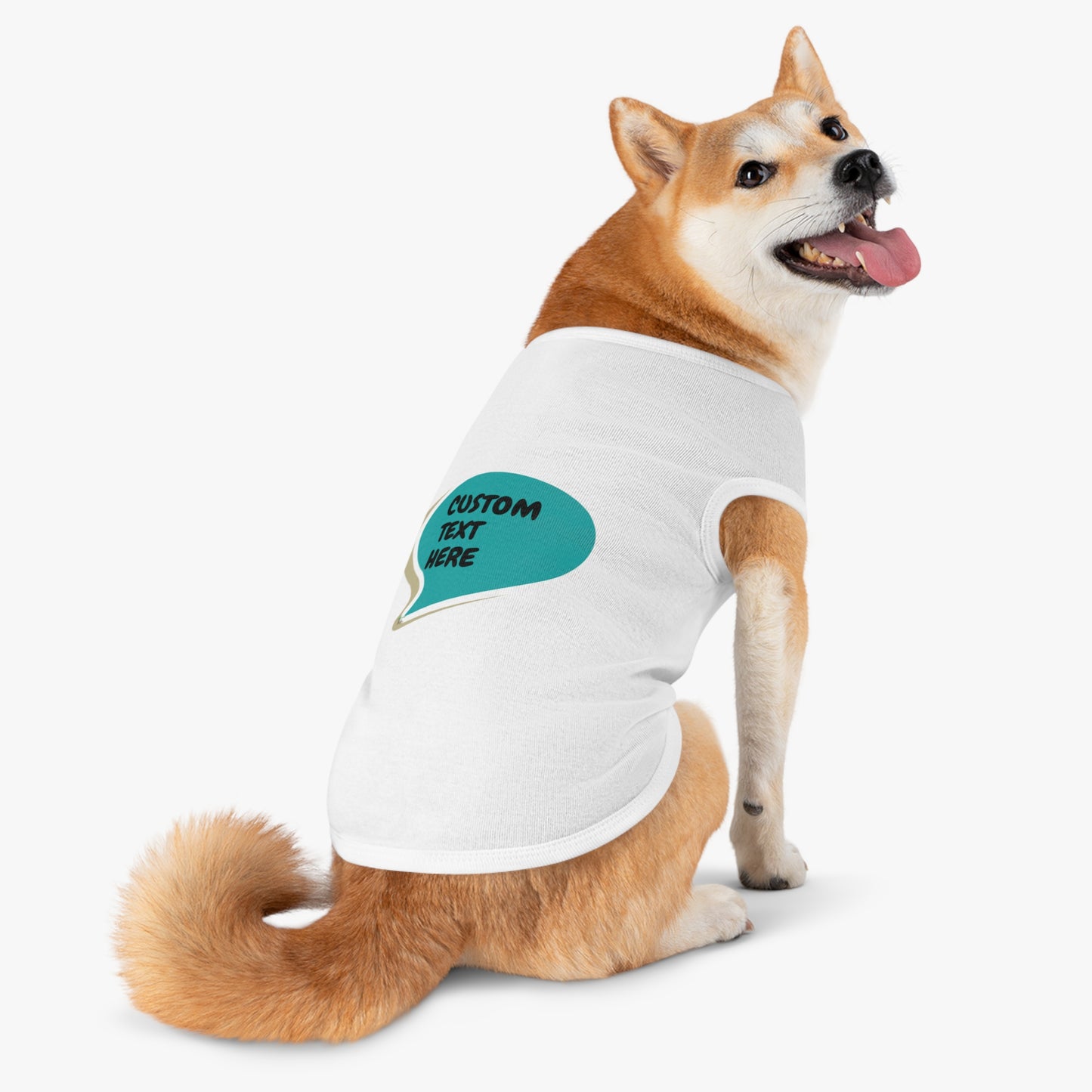 CUSTOMIZED PET TANK TOP TANK SHIRT IN SPEECH BUBBLE PERSONALIZED GRAPHIC UNISEX TANK T-SHIRT FOR DOGS SHIRTS GIFTS FOR CUSTOM PETS SHIRTS FOR PUPPIES DOG  CLOTHING