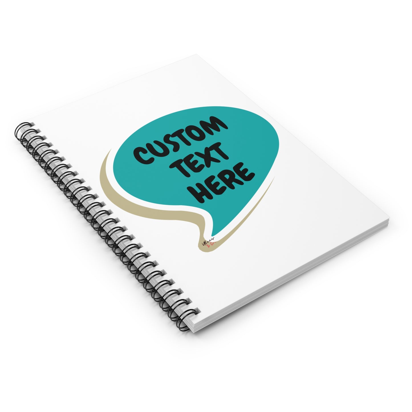 PERSONALIZE NOTEBOOK IN SPEECH BUBBLE CUSTOM SPIRAL NOTEBOOK CUSTOMIZE RULED LINE NOTEBOOK