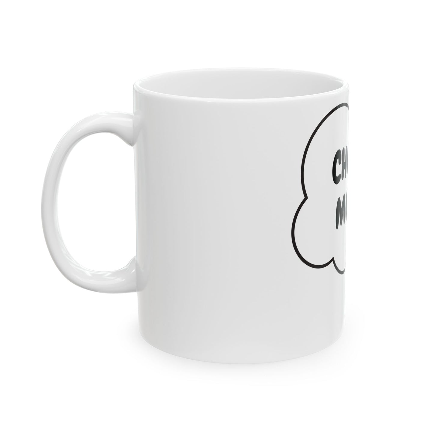 CHEER COFFEE MUG GIFT FOR MOM OF CHEERLEADERS IN THOUGHT BUBBLE CERAMIC MUG 11oz COFFEE MUG FOR CHEERLEADING MOMS FOR MOTHER'S DAY