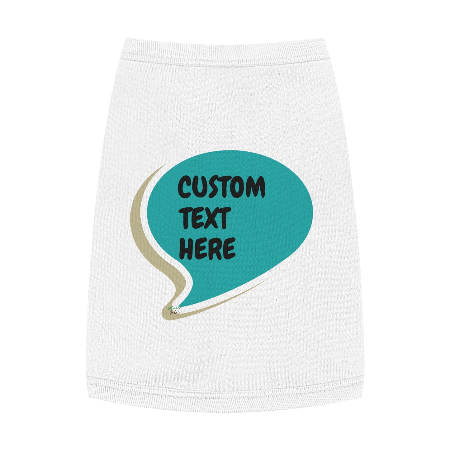 CUSTOMIZED PET TANK TOP TANK SHIRT IN SPEECH BUBBLE PERSONALIZED GRAPHIC UNISEX TANK T-SHIRT FOR DOGS SHIRTS GIFTS FOR CUSTOM PETS SHIRTS FOR PUPPIES DOG  CLOTHING