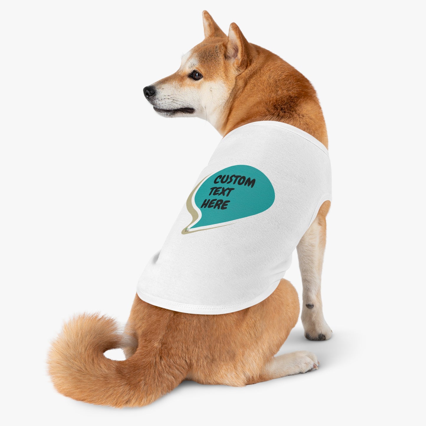 CUSTOMIZED PET TANK TOP TANK SHIRT IN SPEECH BUBBLE PERSONALIZED GRAPHIC UNISEX TANK T-SHIRT FOR DOGS SHIRTS GIFTS FOR CUSTOM PETS SHIRTS FOR PUPPIES DOG  CLOTHING