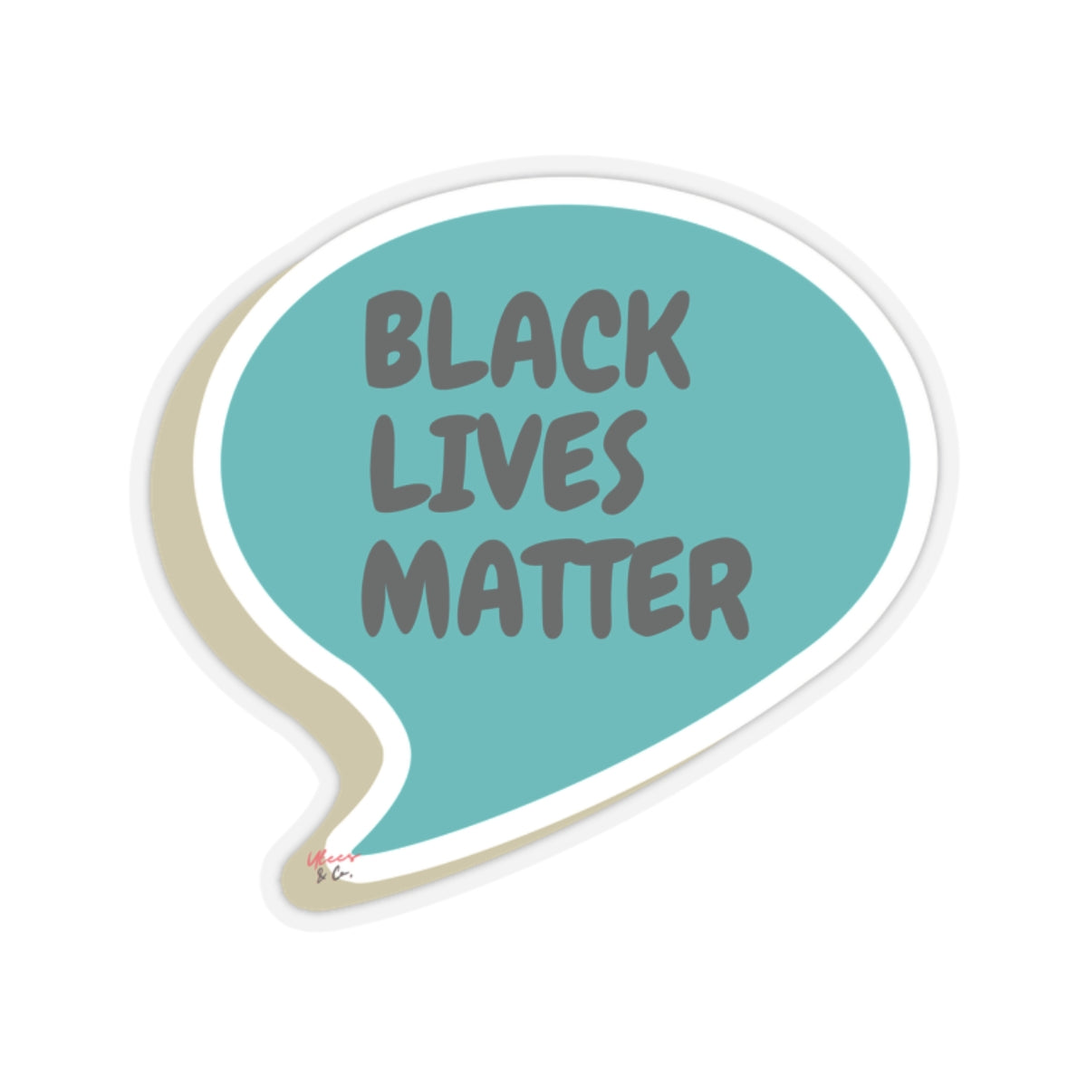 BLACK LIVES MATTER BIG STICKER IN SPEECH BUBBLE BLM BIG STICKER 6X6