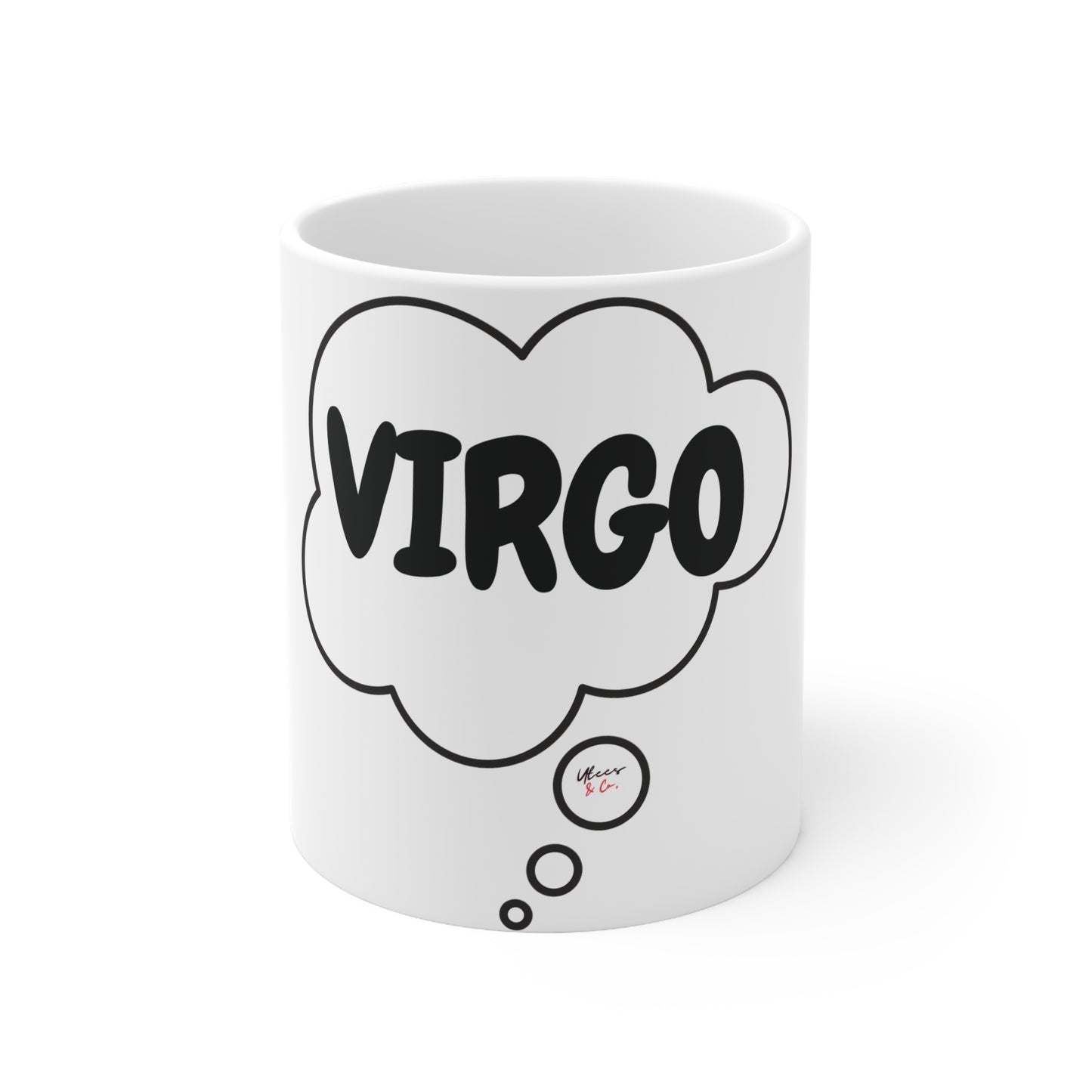 VIRGO ZODIAC SIGN COFFEE MUG GIFT HOROSCOPE SIGN MUG IN THOUGHT BUBBLE CERAMIC MUG 11oz VIRGO ZODIAC SIGN BIRTHDAY GIFT COFFEE MUG