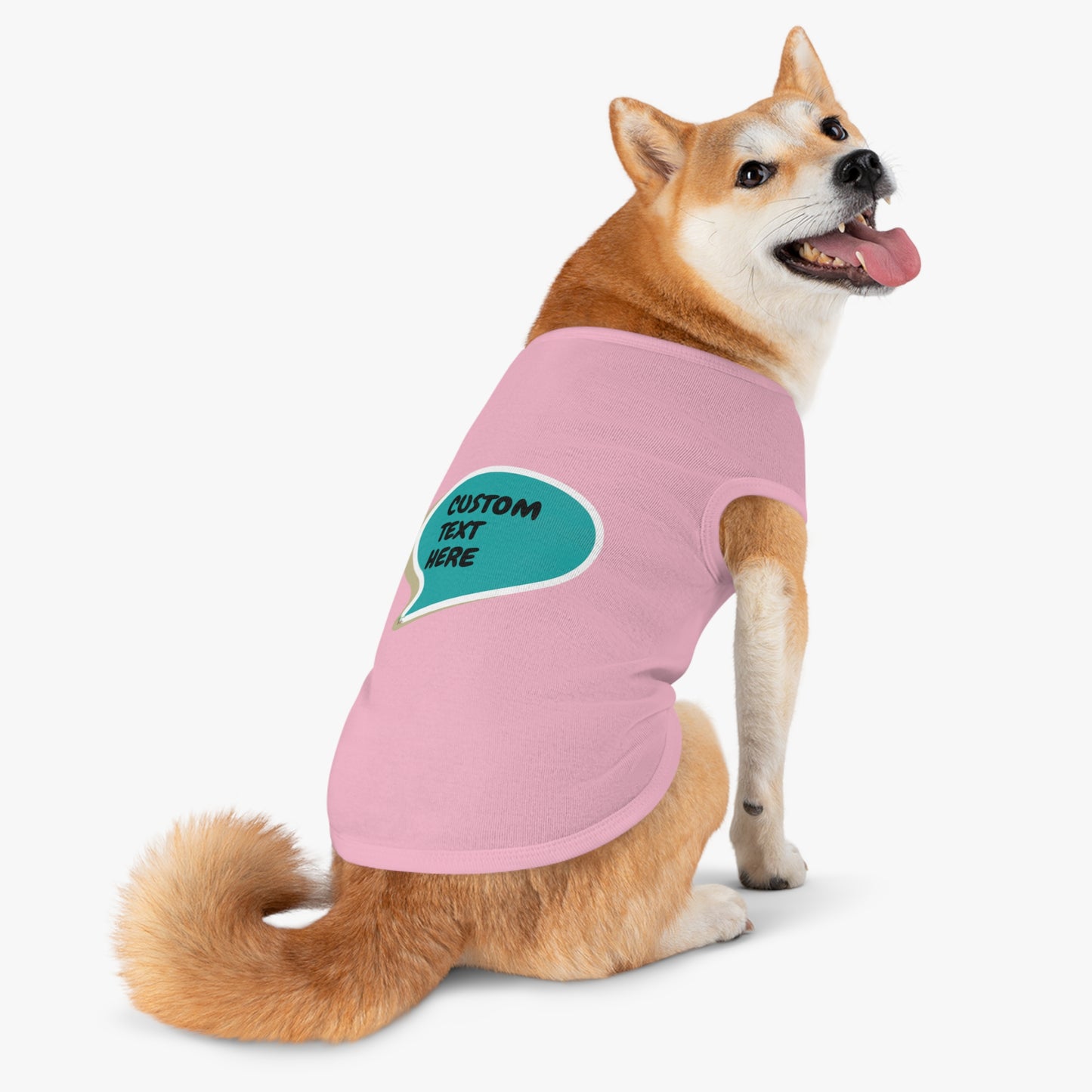 CUSTOMIZED PET TANK TOP TANK SHIRT IN SPEECH BUBBLE PERSONALIZED GRAPHIC UNISEX TANK T-SHIRT FOR DOGS SHIRTS GIFTS FOR CUSTOM PETS SHIRTS FOR PUPPIES DOG  CLOTHING