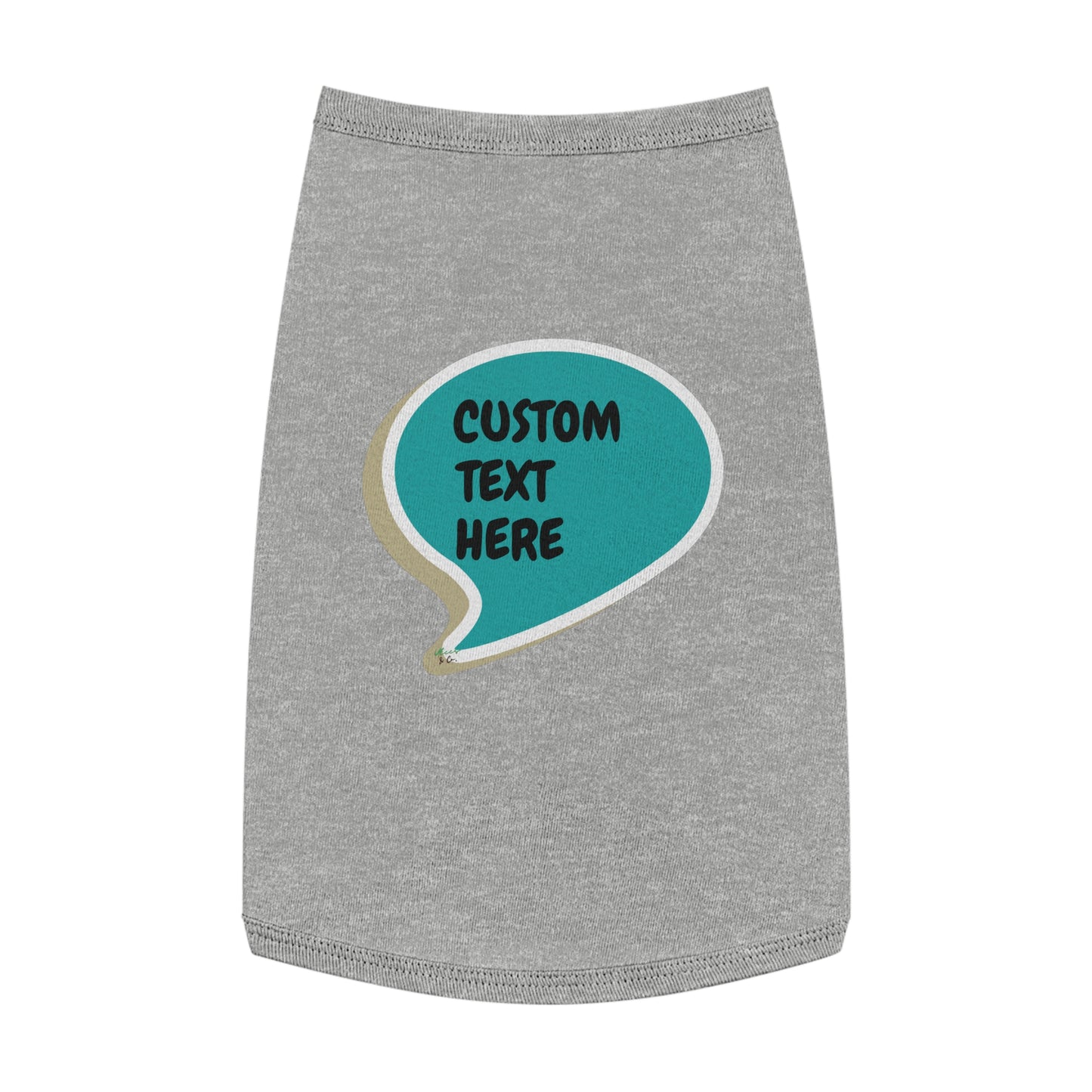 CUSTOMIZED PET TANK TOP TANK SHIRT IN SPEECH BUBBLE PERSONALIZED GRAPHIC UNISEX TANK T-SHIRT FOR DOGS SHIRTS GIFTS FOR CUSTOM PETS SHIRTS FOR PUPPIES DOG  CLOTHING