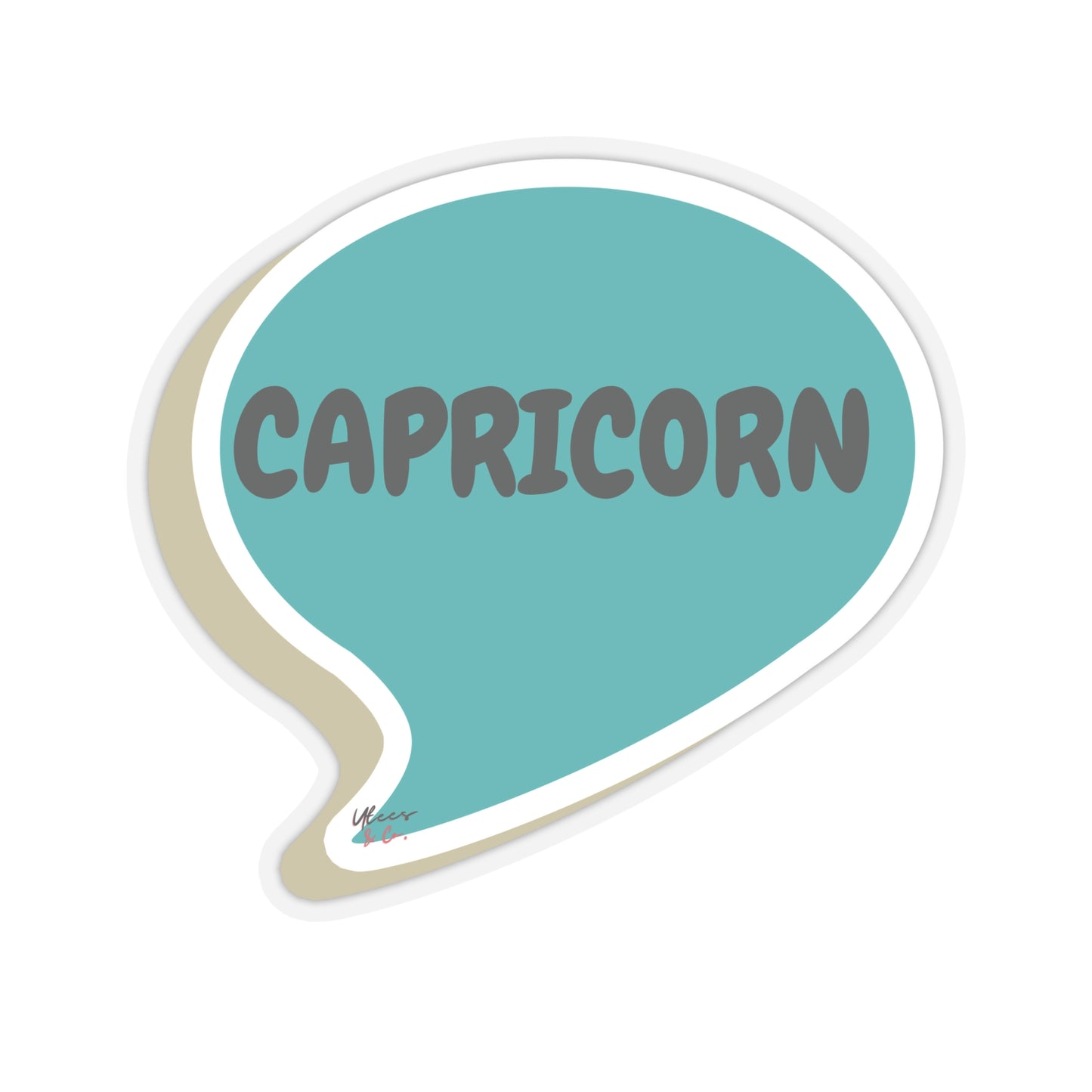 CAPRICORN ZODIAC SIGN STICKER IN SPEECH BUBBLE HOROSCOPE CAPRICORN SIGN STICKER BIRTHDAY SIGN STICKER SIGN BIRTHDAY GIFT JOURNAL STICKERS DECORATION STICKER