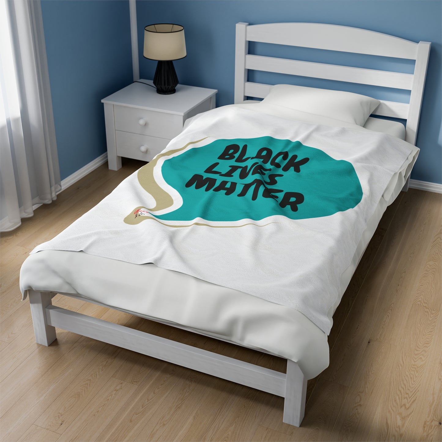 BLACK LIVES MATTER BLANKET IN SPEECH BUBBLE BLM BLANKET BLACK LIVES MATTER VELVETEEN PLUSH BLANKET