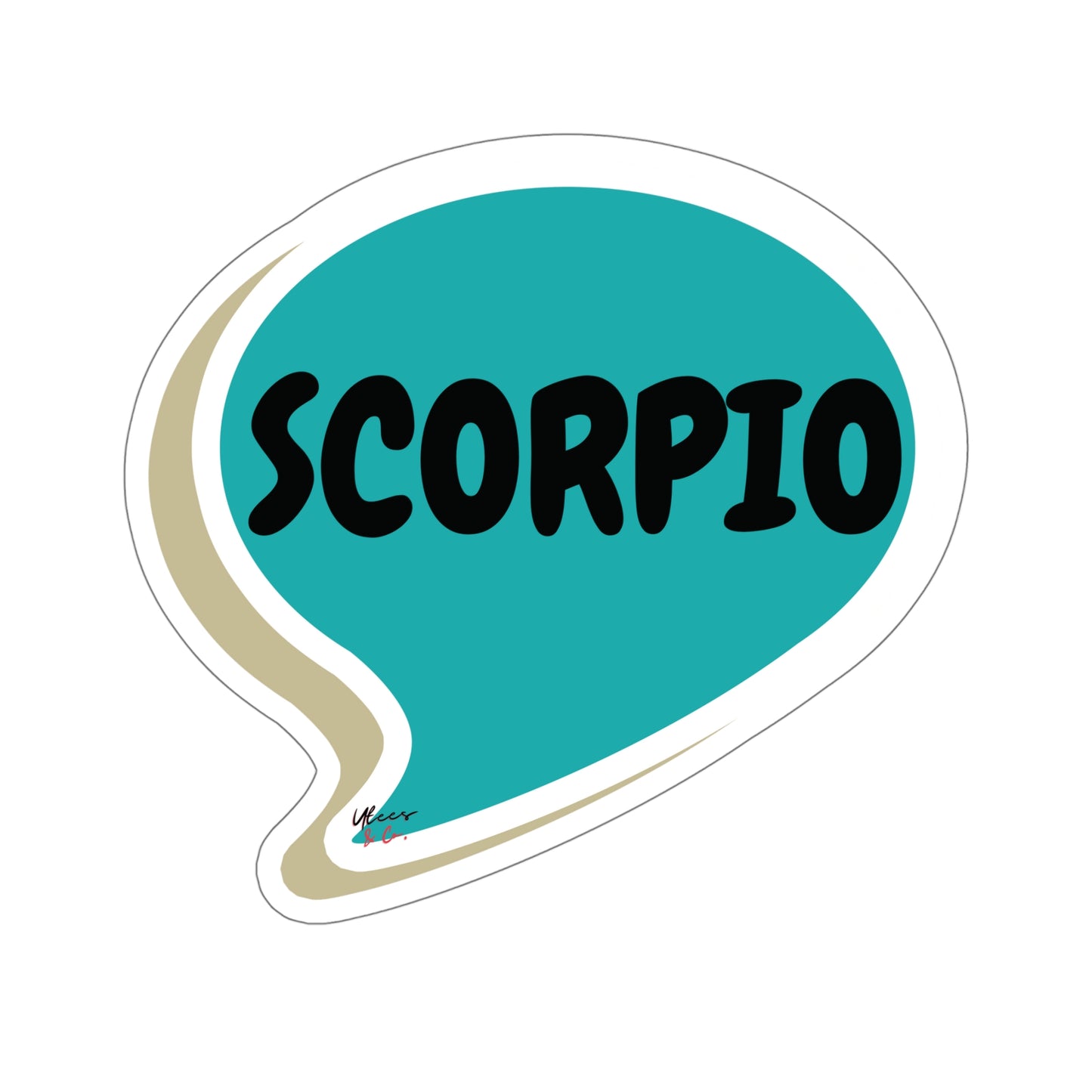 SCORPIO ZODIAC SIGN IN SPEECH BUBBLE STICKER JOURNAL STICKER NOTEBOOK STICKER STATIONARY STICKER SCORPIO SIGN SYMBOLS BIRTHDAY SIGNS