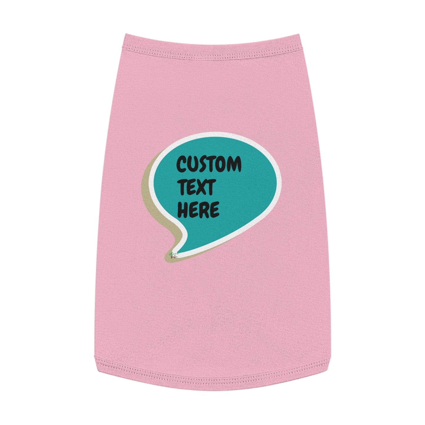 CUSTOMIZED PET TANK TOP TANK SHIRT IN SPEECH BUBBLE PERSONALIZED GRAPHIC UNISEX TANK T-SHIRT FOR DOGS SHIRTS GIFTS FOR CUSTOM PETS SHIRTS FOR PUPPIES DOG  CLOTHING