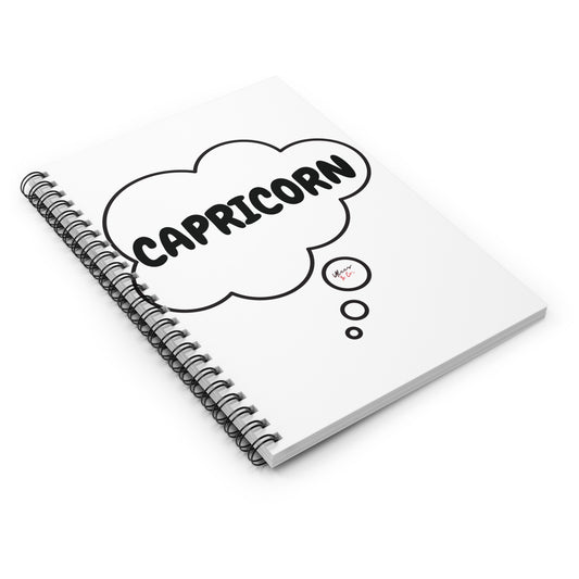 CAPRICORN ZODIAC SIGN SPIRAL NOTEBOOK IN THOUGHT BUBBLE CAPRICORN BIRTHDAY SIGN HOROSCOPE SPIRAL NOTEBOOK