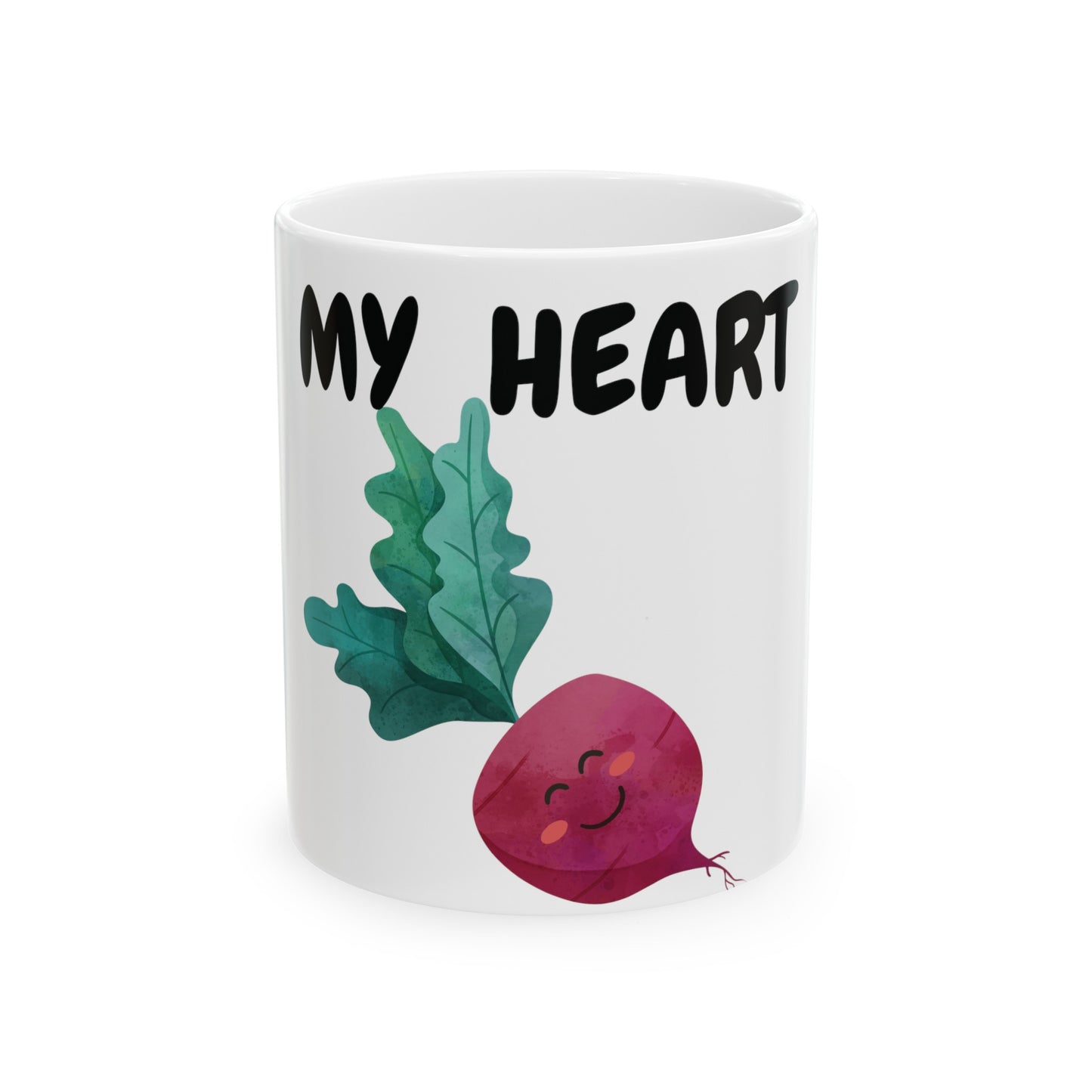 MY HEART BEET COFFEE MUG 11oz CERAMIC MUG