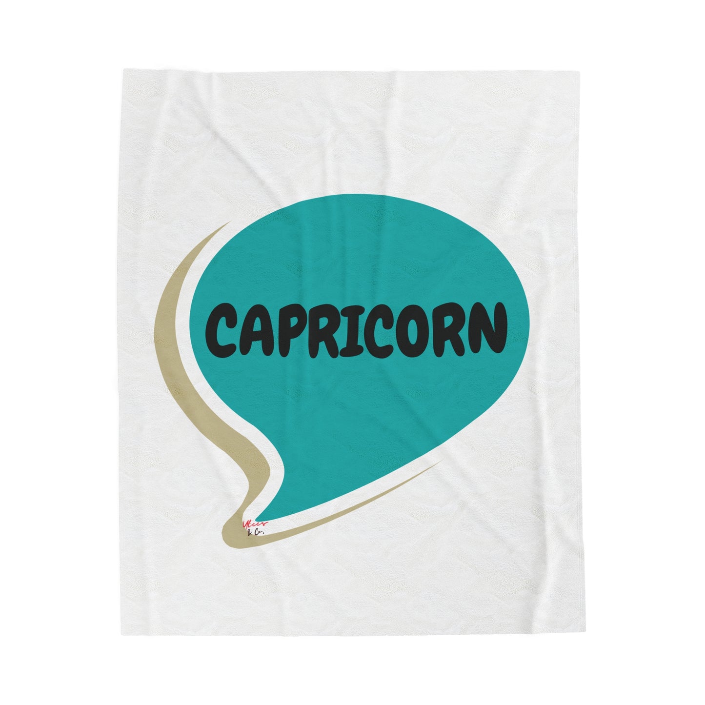 CAPRICORN ZODIAC SIGN IN SPEECH BUBBLE VELVETEEN PLUSH BLANKET GIFT FOR CAPRICORN SIGN BIRTHDAY HOROSCOPE CAPRICORN SIGN BLANKET