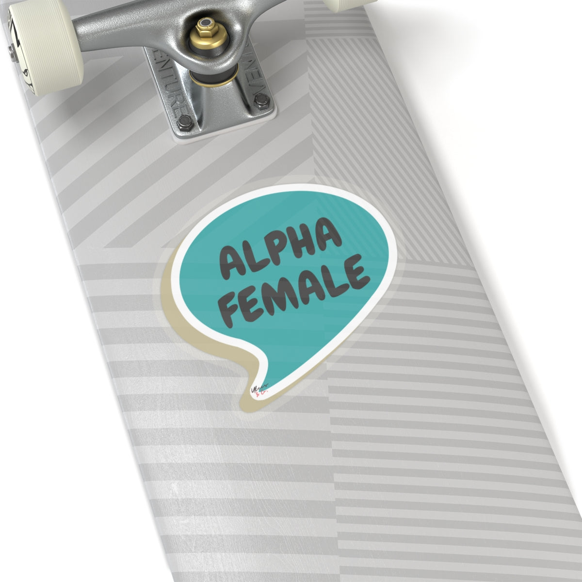 ALPHA FEMALE BIG STICKER MOTIVATIONAL STICKERS STATIONARY BIG STICKER FOR DECORATING INSPIRATIONAL SAYING ALPHA FEMALE IN SPEECH BUBBLE DECORATION FOR NOTEBOOKS AND STICKER FOR LAPTOPS