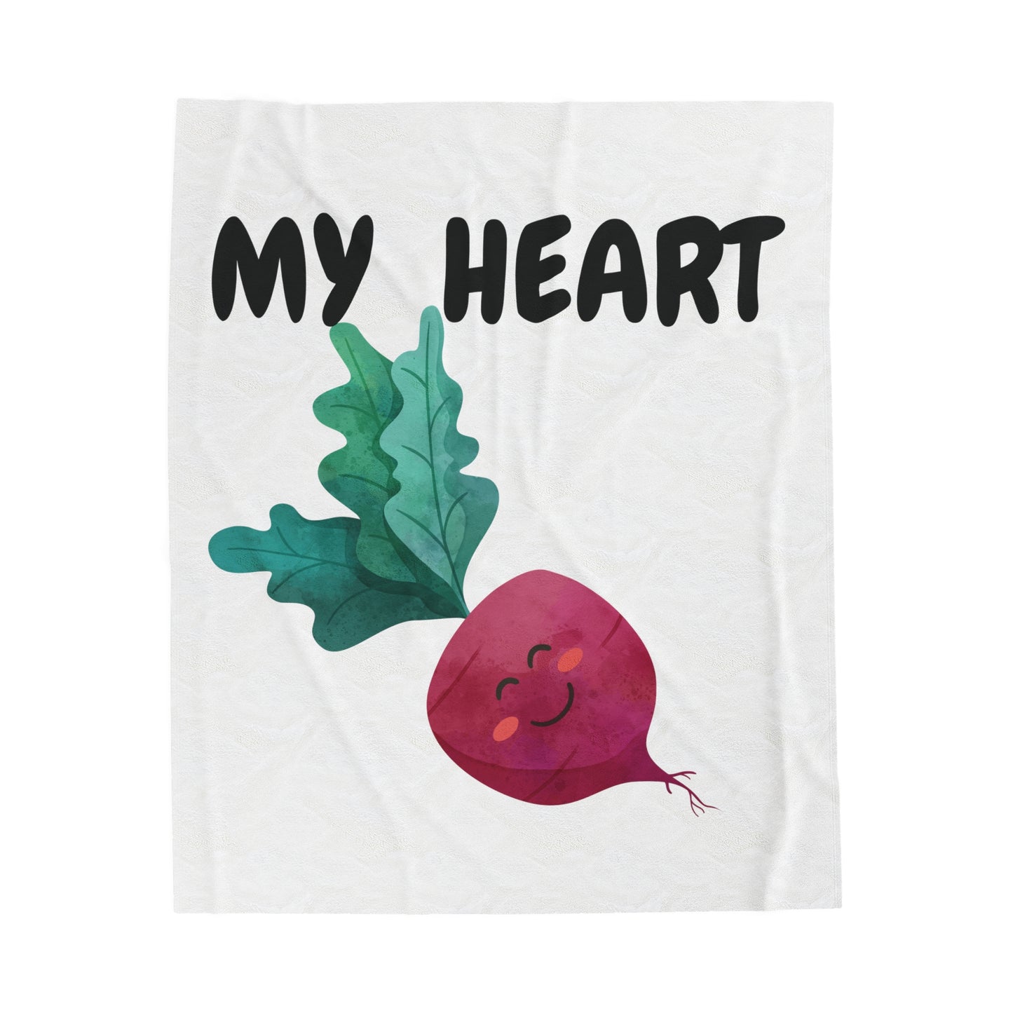 MY HEART BEET BLANKET VELVETEEN PLUSH BLANKET