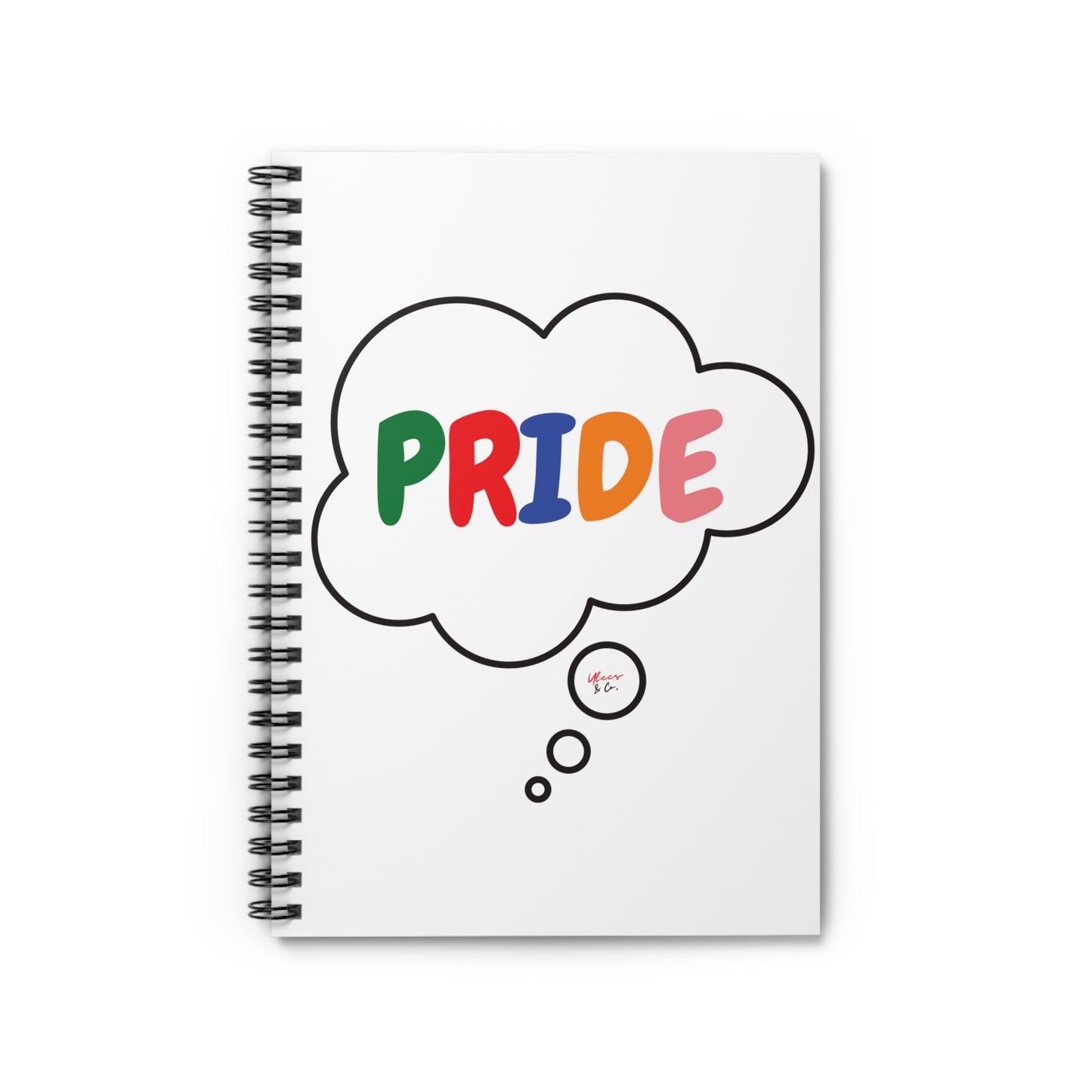 PRIDE RAINBOW NOTEBOOK IN THOUGHT BUBBLE LGBTQ SPIRAL NOTEBOOK RULED LINE PRIDE MONTH JOURNAL NOTEBOOK