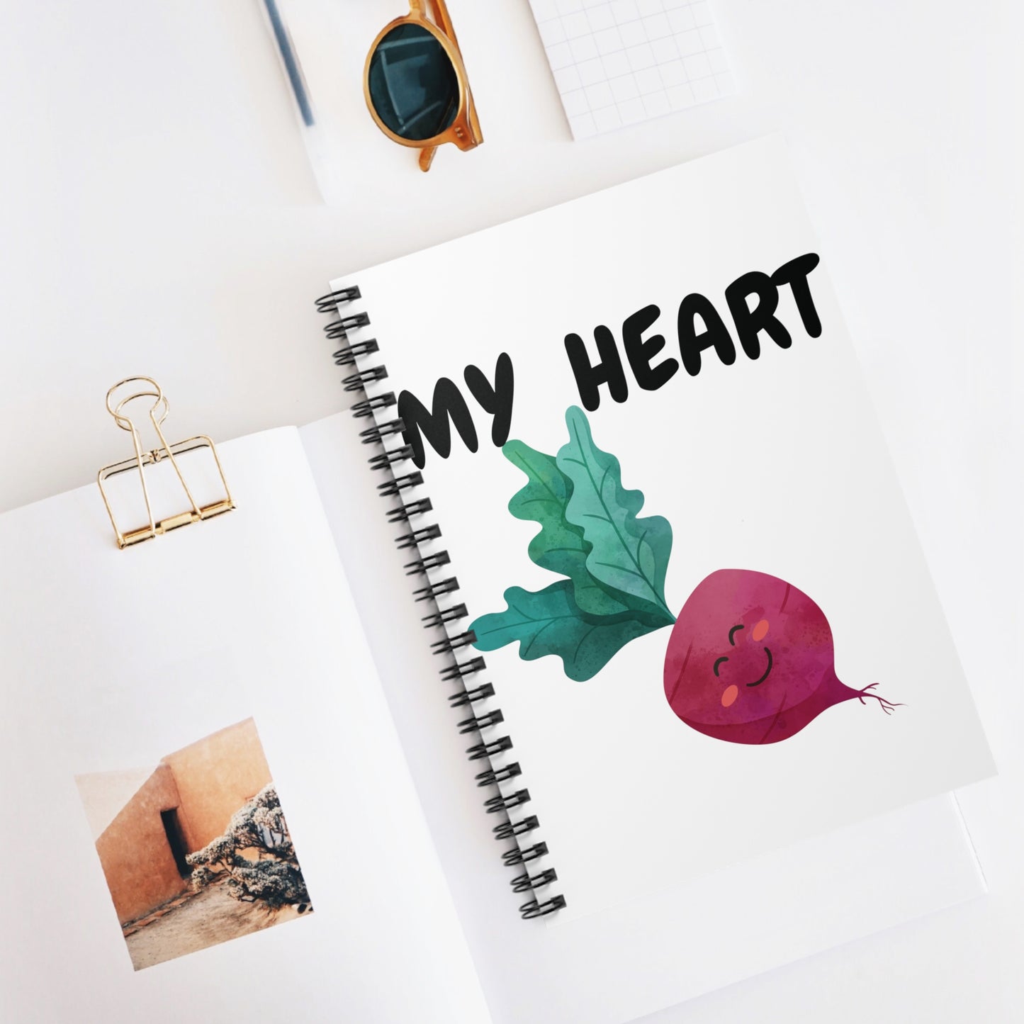 MY HEART BEET NOTEBOOK SPIRAL NOTEBOOK JOURNAL RULED LINE