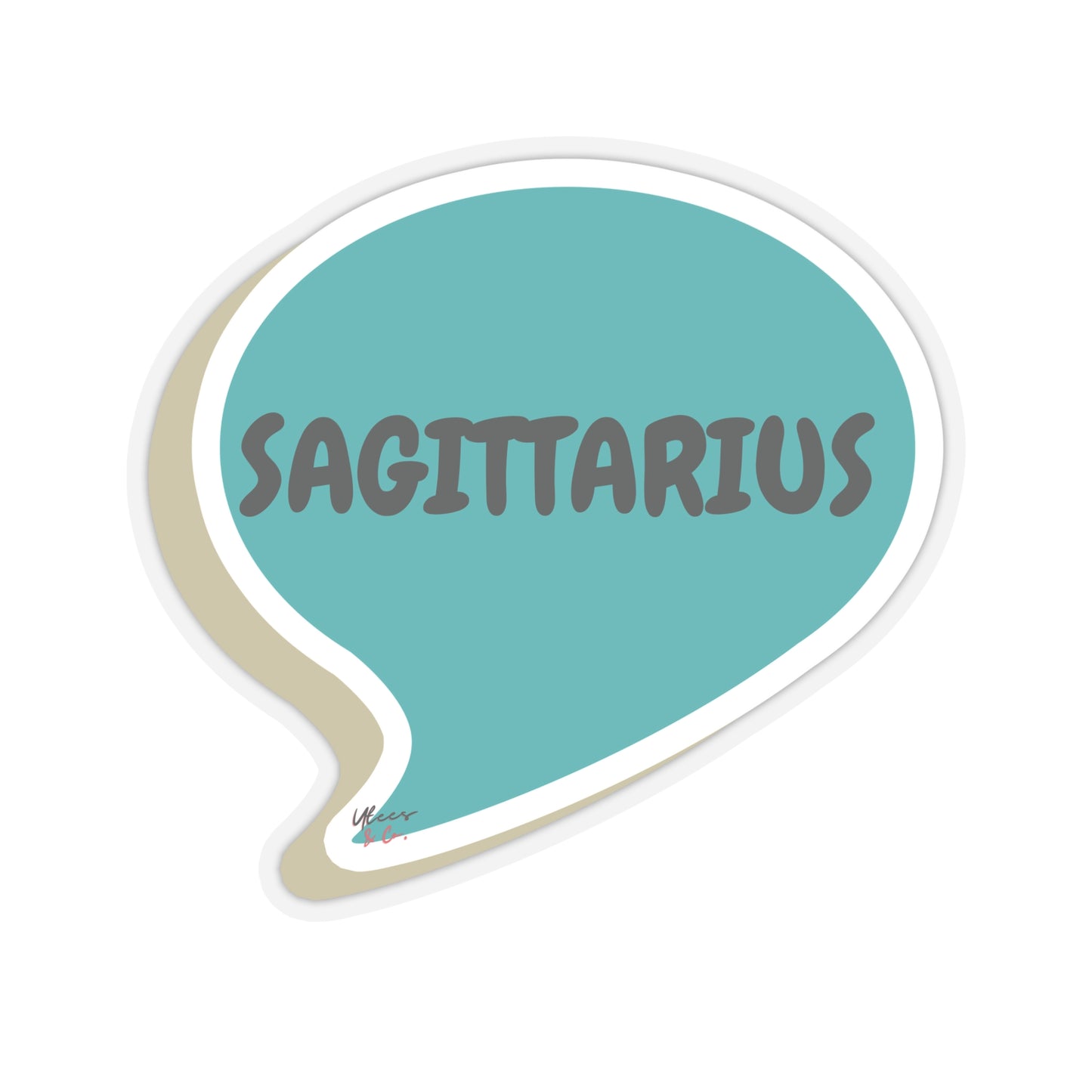 SAGITTARIUS ZODIAC SIGN STICKERS IN SPEECH BUBBLE WHITE STICKERS TRANSPARENT BIG STICKER SAGITTARIUS JOURNAL STICKERS STATIONARY STICKERS