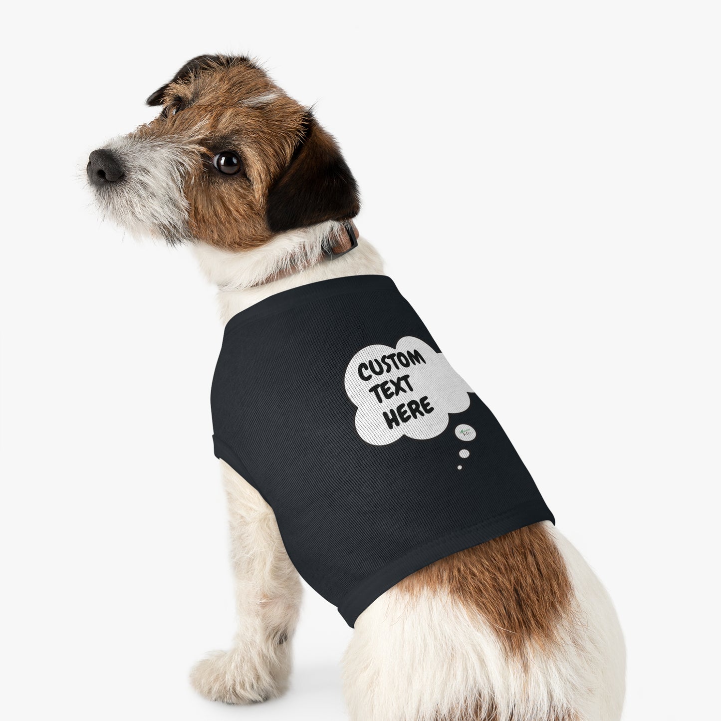 PERSONALIZED PET TANK TOP TANK SHIRT IN THOUGHT BUBBLE CUSTOMIZED GRAPHIC UNISEX TANK T-SHIRT FOR DOGS SHIRTS CUSTOM GIFTS FOR PETS SHIRTS FOR PUPPIES DOG CLOTHING