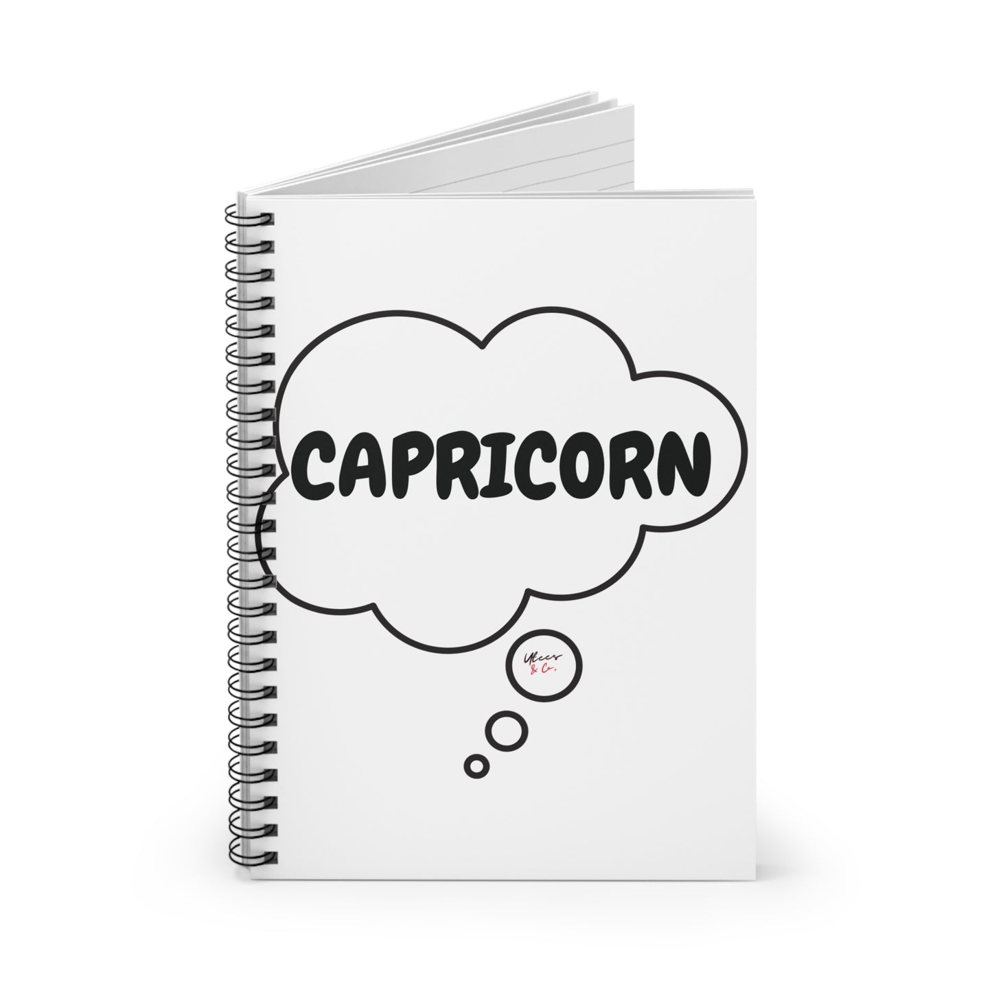 CAPRICORN ZODIAC SIGN SPIRAL NOTEBOOK IN THOUGHT BUBBLE CAPRICORN BIRTHDAY SIGN HOROSCOPE SPIRAL NOTEBOOK