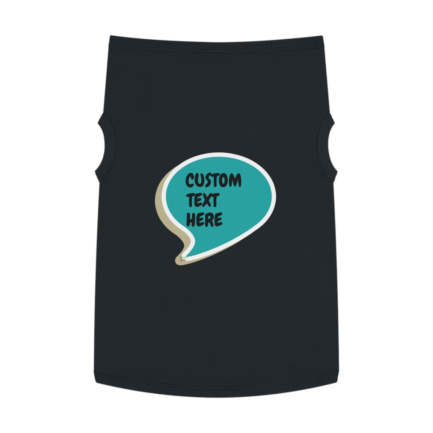CUSTOMIZED PET TANK TOP TANK SHIRT IN SPEECH BUBBLE PERSONALIZED GRAPHIC UNISEX TANK T-SHIRT FOR DOGS SHIRTS GIFTS FOR CUSTOM PETS SHIRTS FOR PUPPIES DOG  CLOTHING