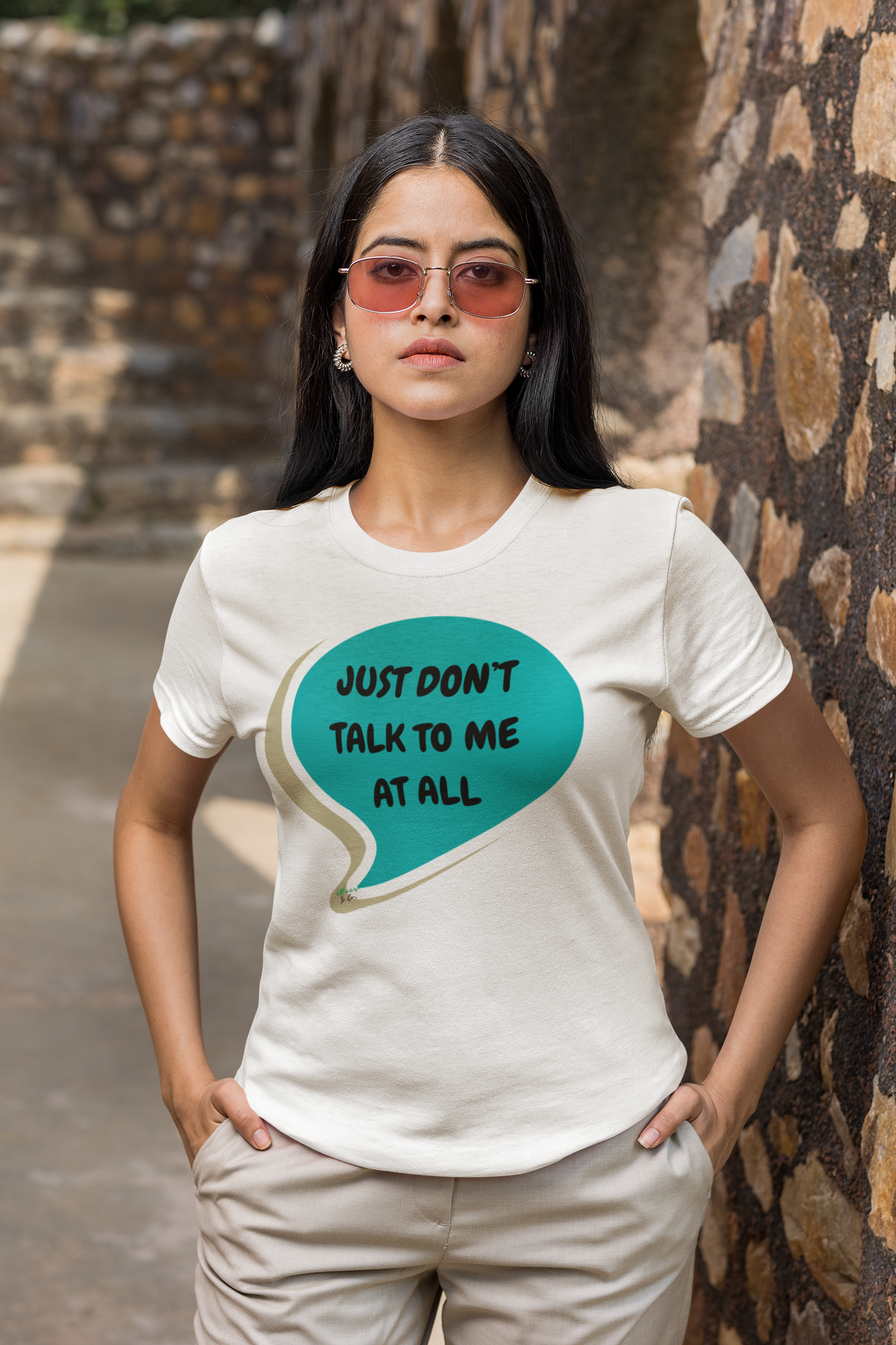 JUST DON'T TALK TO ME AT ALL T-SHIRT IN SPEECH BUBBLE UNISEX TSHIRT FUNNY SAYINGS T SHIRT SARCASTIC SAYINGS T-SHIRT SARCASM TEES