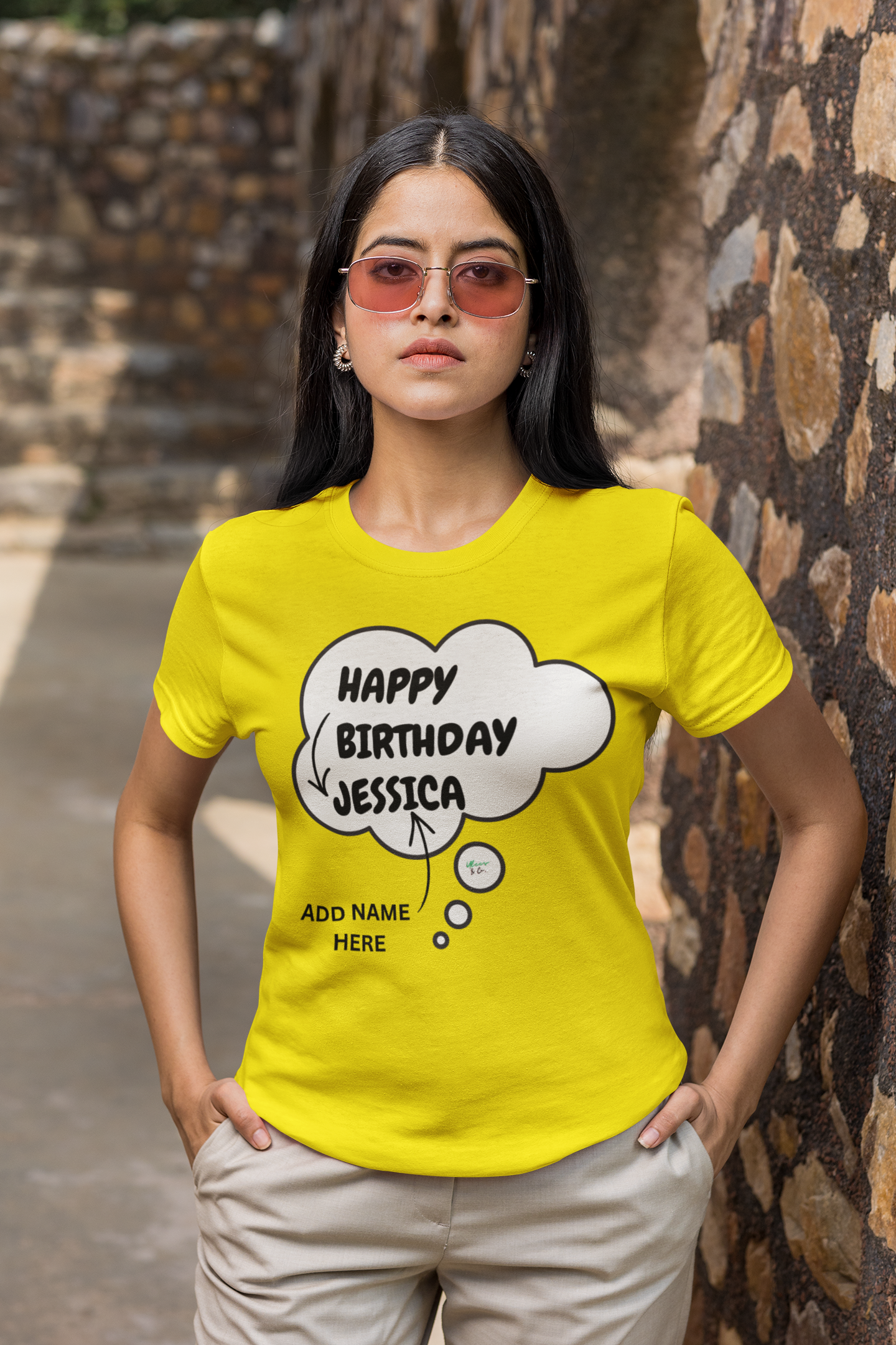 PERSONALIZED HAPPY BIRTHDAY T-SHIRT CUSTOMIZED TEES FOR HIM IN THOUGHT BUBBLE CUSTOM SHIRT FOR HER HAPPY BIRTHDAY MOM TEE HAPPY BIRTHDAY DAD UNIQUE GIFT CUSTOM GIFT FOR BIRTHDAY GIFT FOR HIM GIFT FOR HER