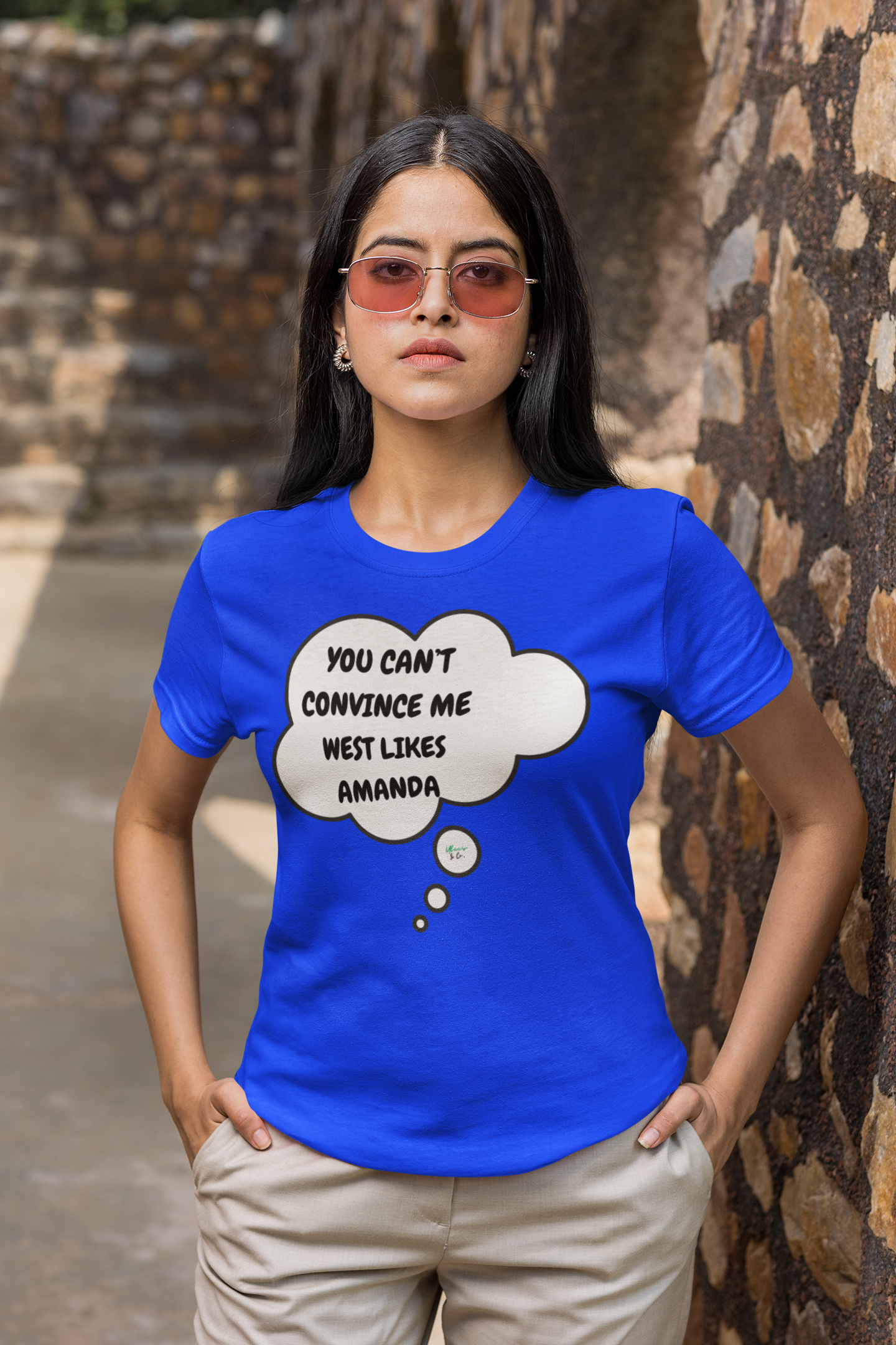 YOU CAN'T CONVINCE ME WEST LIKES AMANDA T-SHIRT SUMMER HOUSE INSPIRED TEES IN THOUGHT BUBBLE BRAVO DRAMA TEE SHIRTS UNIQUE GRAPHIC UNISEX T-SHIRTS GIFT FOR CIARA MILLER AMANDA BATULA WEST WILSON MEN GIFT FOR WOMEN TEE FOR MEN