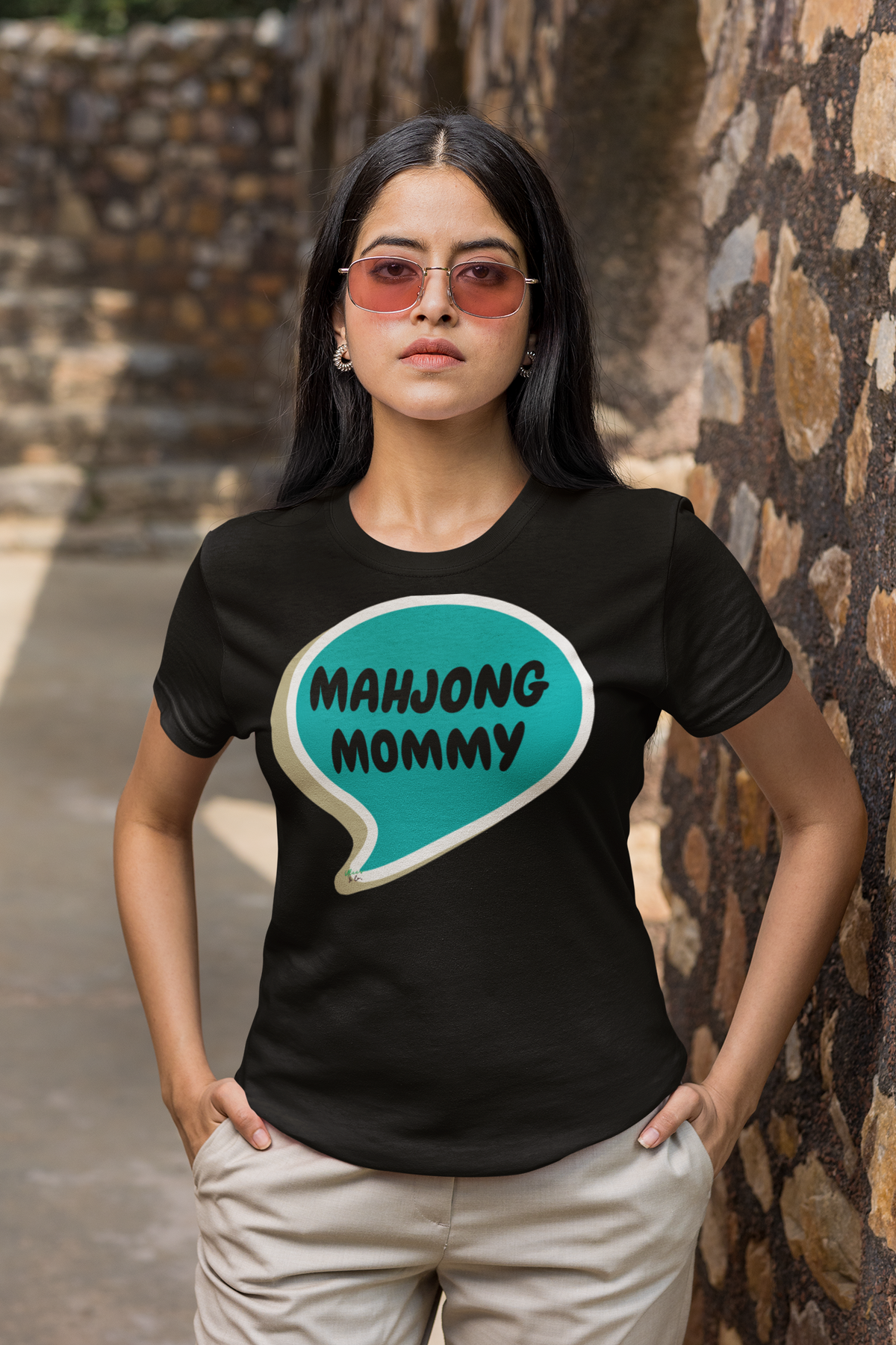 MAHJONG MOMMY T-SHIRT UNIQUE GRAPHIC UNISEX SPEECH BUBBLE DESIGN SHIRT MAHJONG GAME TEES GIFT T-SHIRT MAHJONG PLAYERS SHIRTS BIRTHDAY GIFTS FOR WOMEN CLOTHING BRAND