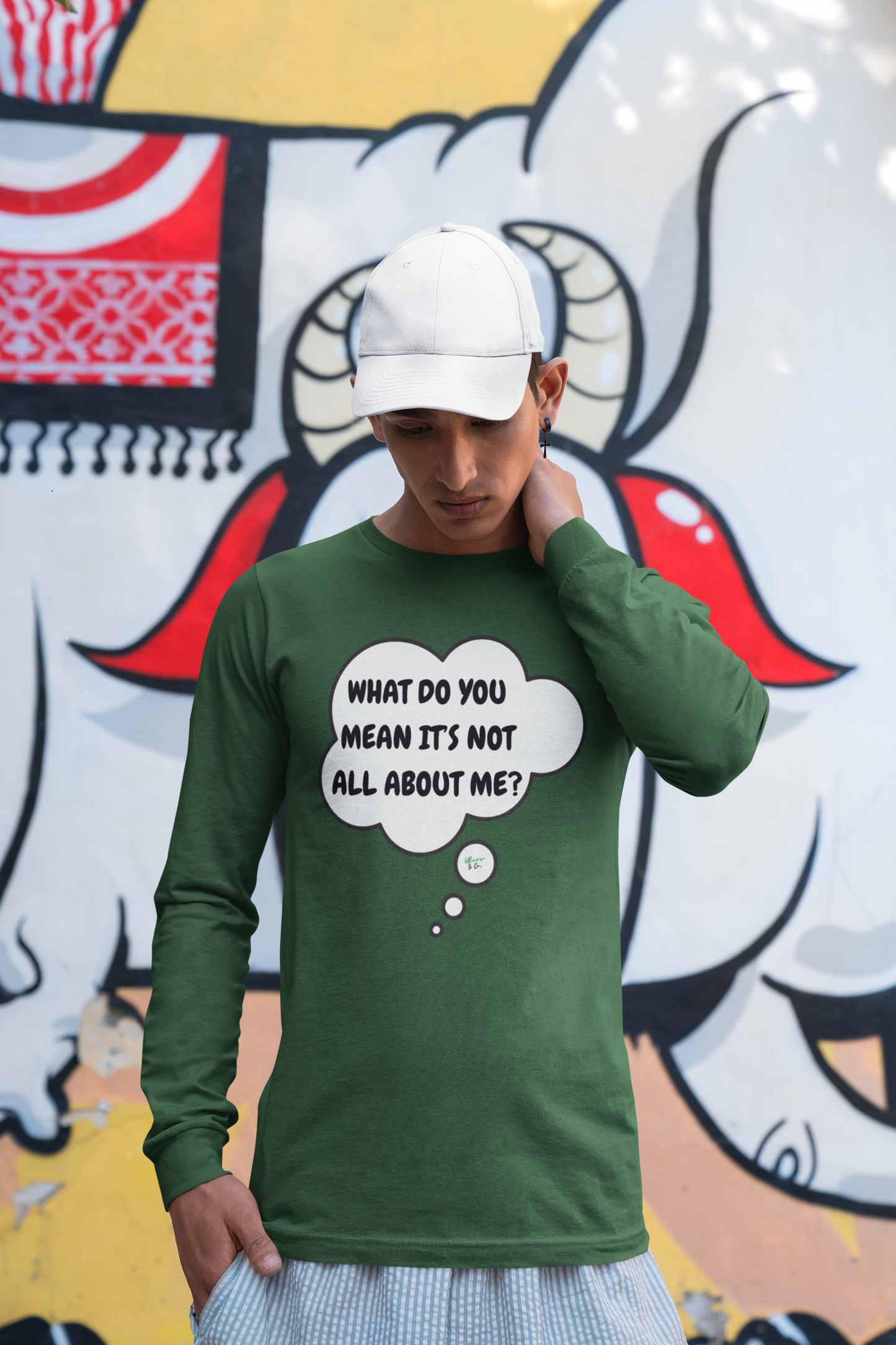 WHAT DO YOU MEAN IT'S NOT ALL ABOUT ME LONG SLEEVE IN THOUGHT BUBBLE GRAPHIC UNISEX LONG SLEEVE TOP SARCASTIC SAYINGS LONG SLEEVE FUNNY SAYINGS LONG SLEEVE TOP FOR GIFT