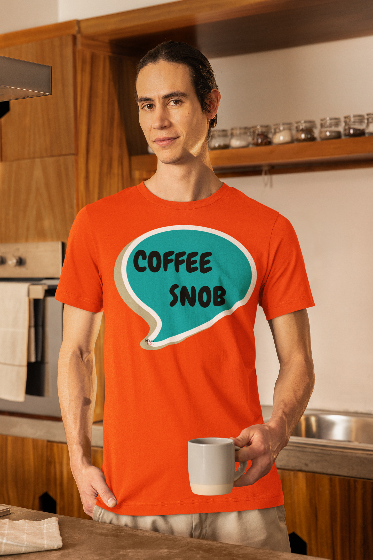 COFFEE SNOB TEE IN SPEECH BUBBLE UNISEX TSHIRT SARCASTIC SAYINGS T-SHIRT FOR COFFEE LOVERS GIFT FOR WOMEN CAFFEINE DRINKERS MEN T-SHIRT GIFT FOR LOVERS OF COFFEE