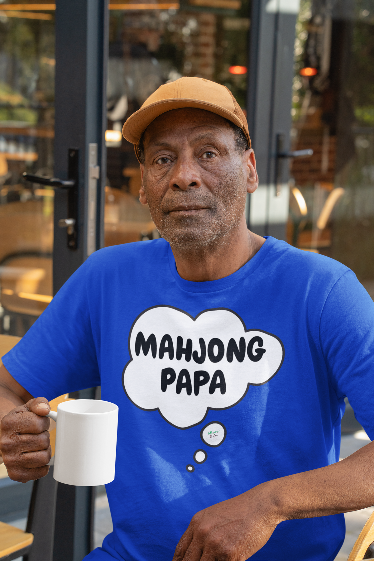 MAHJONG PAPA T-SHIRT UNIQUE GRAPHIC UNISEX THOUGHT BUBBLE DESIGN SHIRT GRANDPA TEES MAHJONG GAME TEES GIFT T-SHIRT GRAMPS MAHJONG PLAYERS SHIRTS BIRTHDAY GIFT FOR MEN CLOTHING BRAND