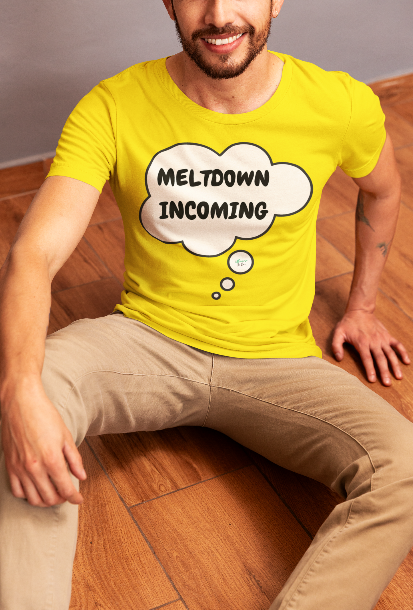 MELTDOWN INCOMING T-SHIRT IN THOUGHT BUBBLE UNISEX TSHIRT FUNNY SAYINGS T SHIRT SARCASTIC SAYINGS T-SHIRT SARCASM TEES GIFTS