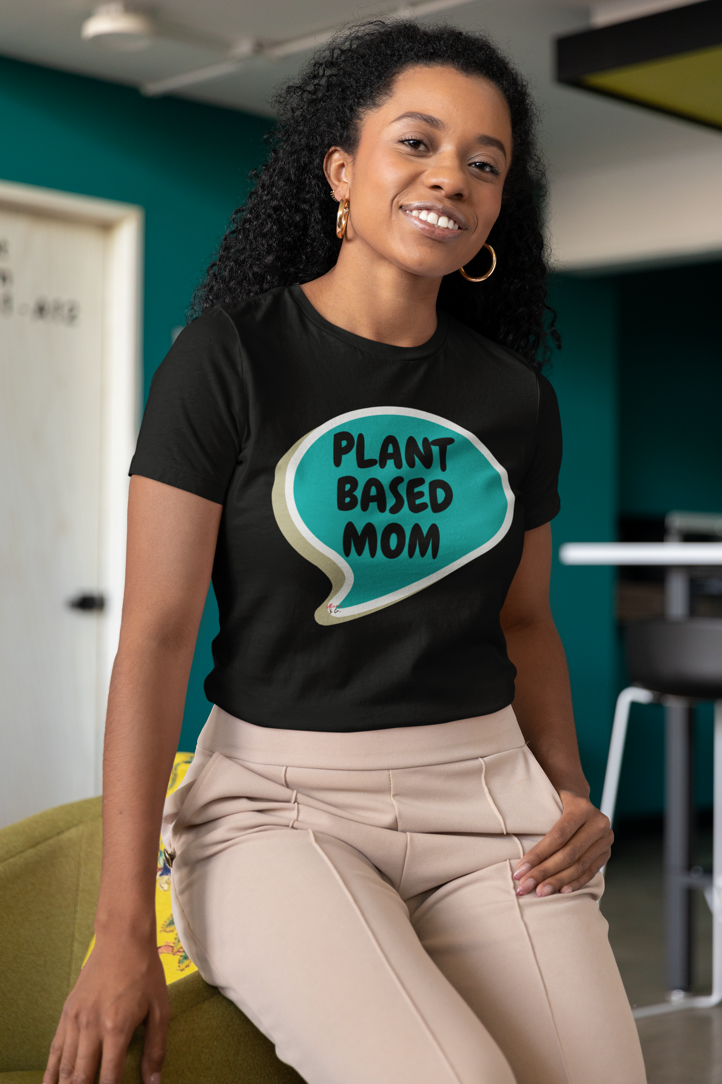 PLANT BASED MOM T-SHIRT IN SPEECH BUBBLE UNISEX TSHIRT FUNNY SAYINGS T SHIRT SARCASTIC SAYINGS T-SHIRT SARCASM TEES