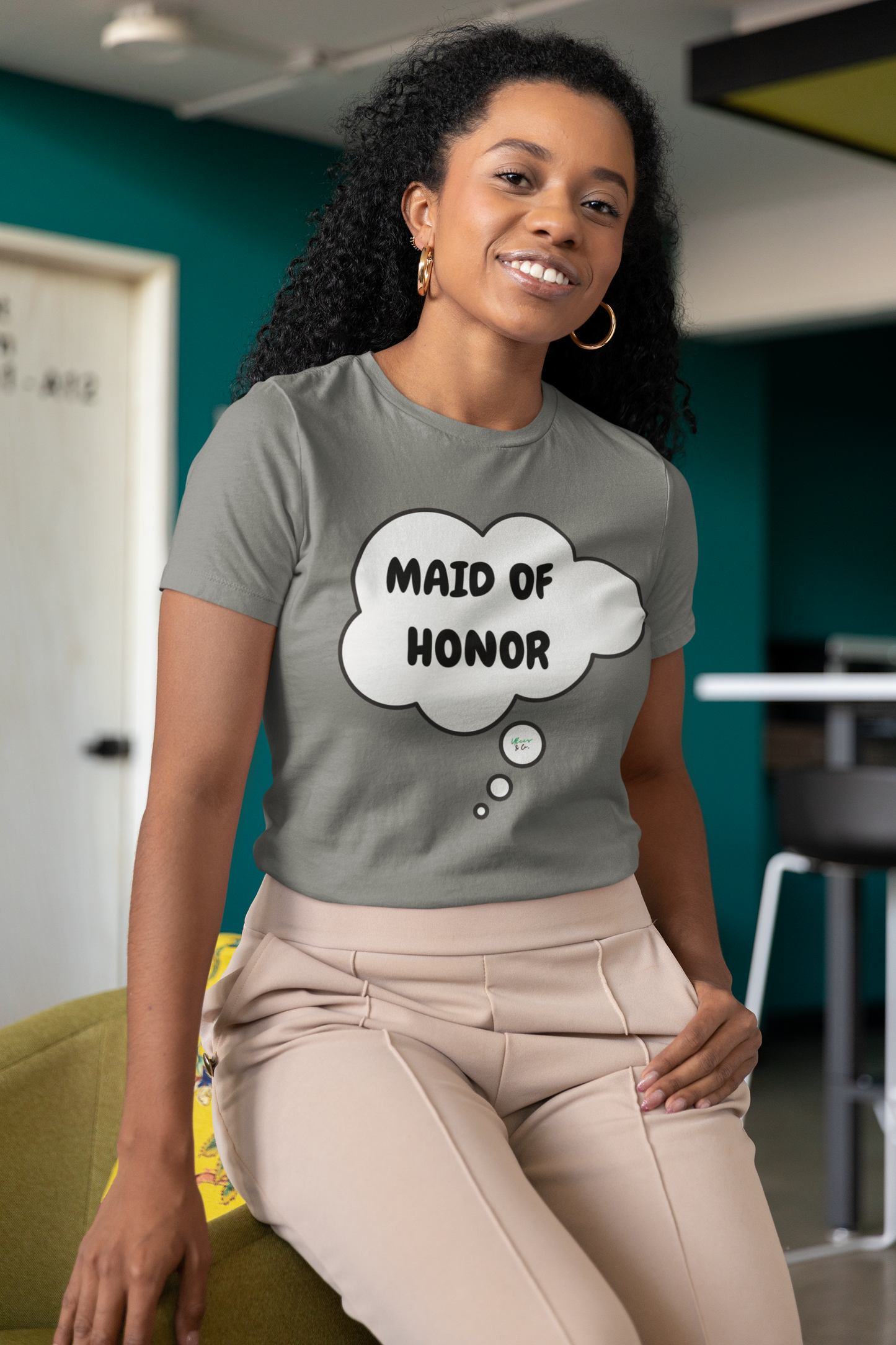 MAID OF HONOR T-SHIRT THOUGHT BUBBLE WEDDING GIFT MARRIED T-SHIRT BRIDAL GIFT BRIDAL SHOWER GIFT BACHELORETTE PARTY GIFT FOR WIFE GIFT FOR FIANCÉE GIFT FOR MARRIAGE