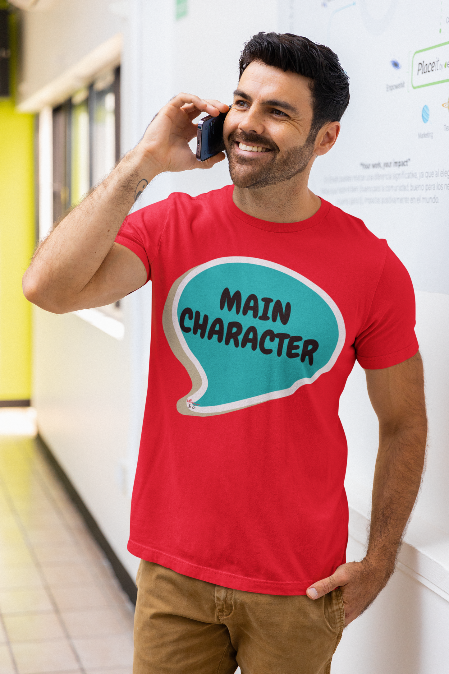 MAIN CHARACTER IN SPEECH BUBBLE UNISEX T-SHIRT MOTIVATIONAL SAYINGS TEES FUNNY SAYINGS T SHIRT SARCASTIC SAYINGS TSHIRT GIFT FOR WOMEN SHIRT FOR MEN