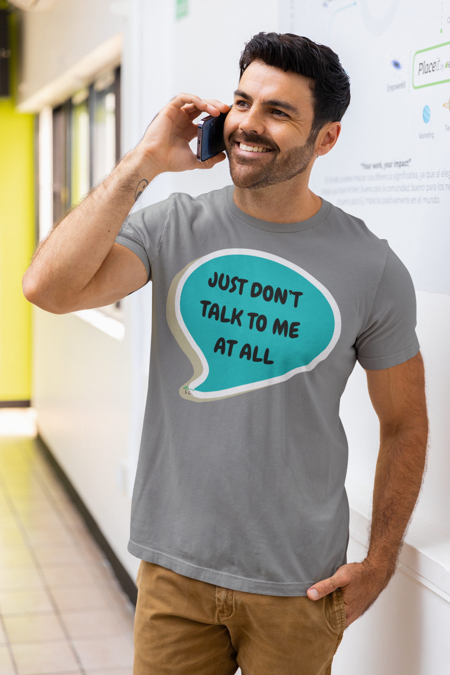 JUST DON'T TALK TO ME AT ALL T-SHIRT IN SPEECH BUBBLE UNISEX TSHIRT FUNNY SAYINGS T SHIRT SARCASTIC SAYINGS T-SHIRT SARCASM TEES