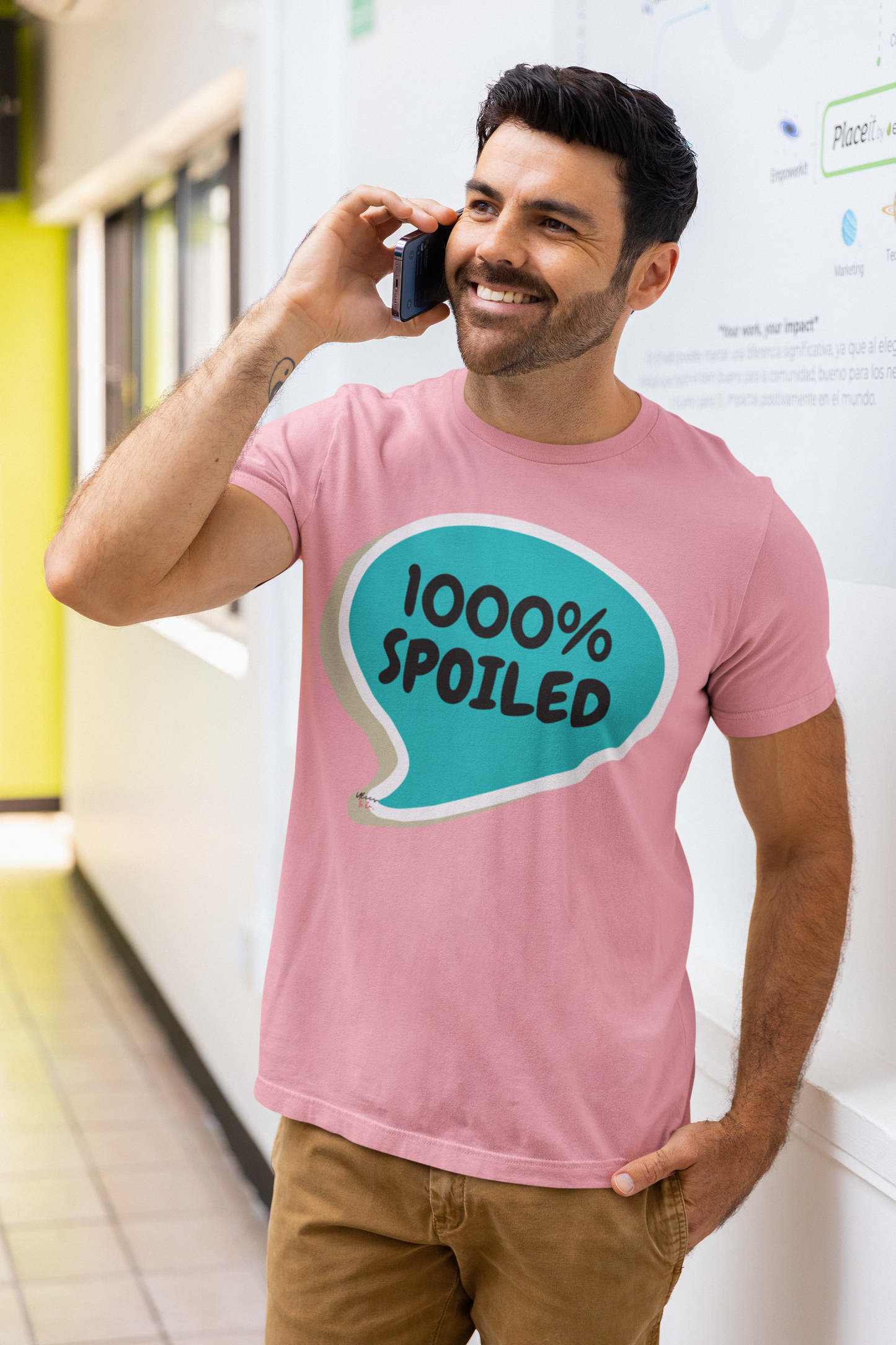 1000% SPOILED T-SHIRT IN SPEECH BUBBLE FUNNY GIFT FUNNY SAYING TSHIRT GIFT SARCASTIC SAYING SHIRT GIFT SARCASM TEE GIFT T SHIRT 1000% SPOILED IN SPEECH BUBBLE TSHIRT