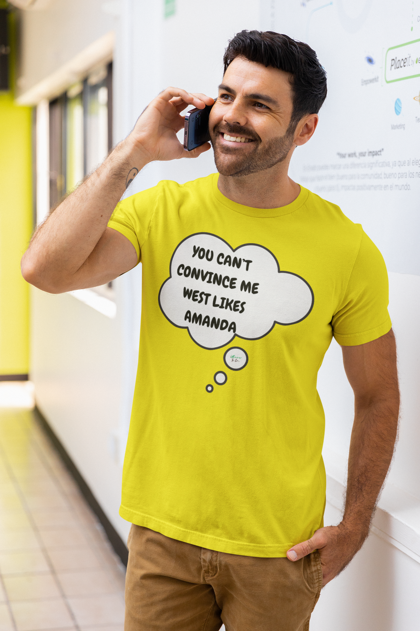 YOU CAN'T CONVINCE ME WEST LIKES AMANDA T-SHIRT SUMMER HOUSE INSPIRED TEES IN THOUGHT BUBBLE BRAVO DRAMA TEE SHIRTS UNIQUE GRAPHIC UNISEX T-SHIRTS GIFT FOR CIARA MILLER AMANDA BATULA WEST WILSON MEN GIFT FOR WOMEN TEE FOR MEN