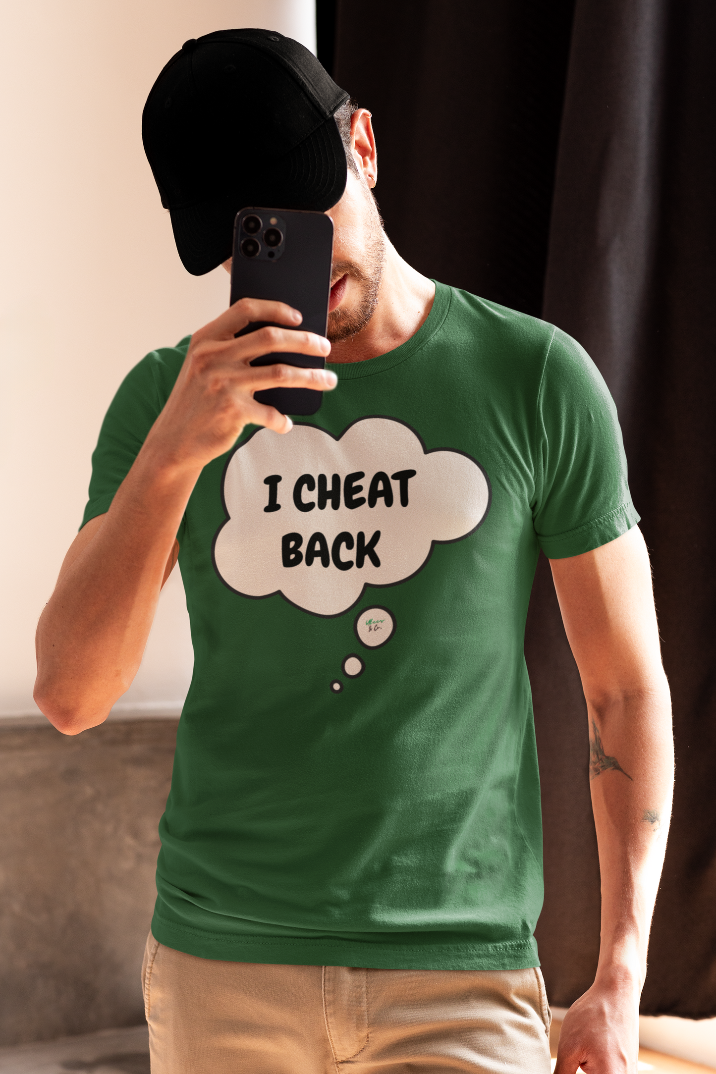 I CHEAT BACK T-SHIRT UNIQUE GRAPHIC UNISEX THOUGHT BUBBLE SHIRT CASUAL STREETWEAR FASHION FUNNY SAYINGS TEES SARCASTIC SAYINGS T-SHIRT HILARIOUS SHIRTS SARCASM TEES BIRTHDAY GIFTS FOR WOMEN GIFT FOR MEN CLOTHING BRAND