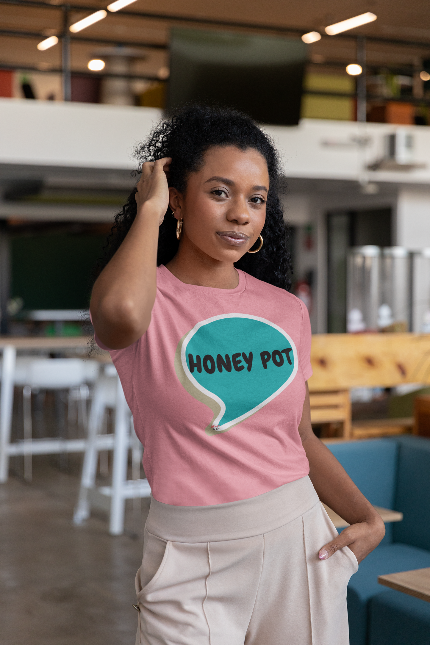 HONEY POT T-SHIRT IN SPEECH BUBBLE FUNNY SAYING UNISEX TSHIRT FOR MEN SARCASM CLOTHING SHIRT FOR WOMEN