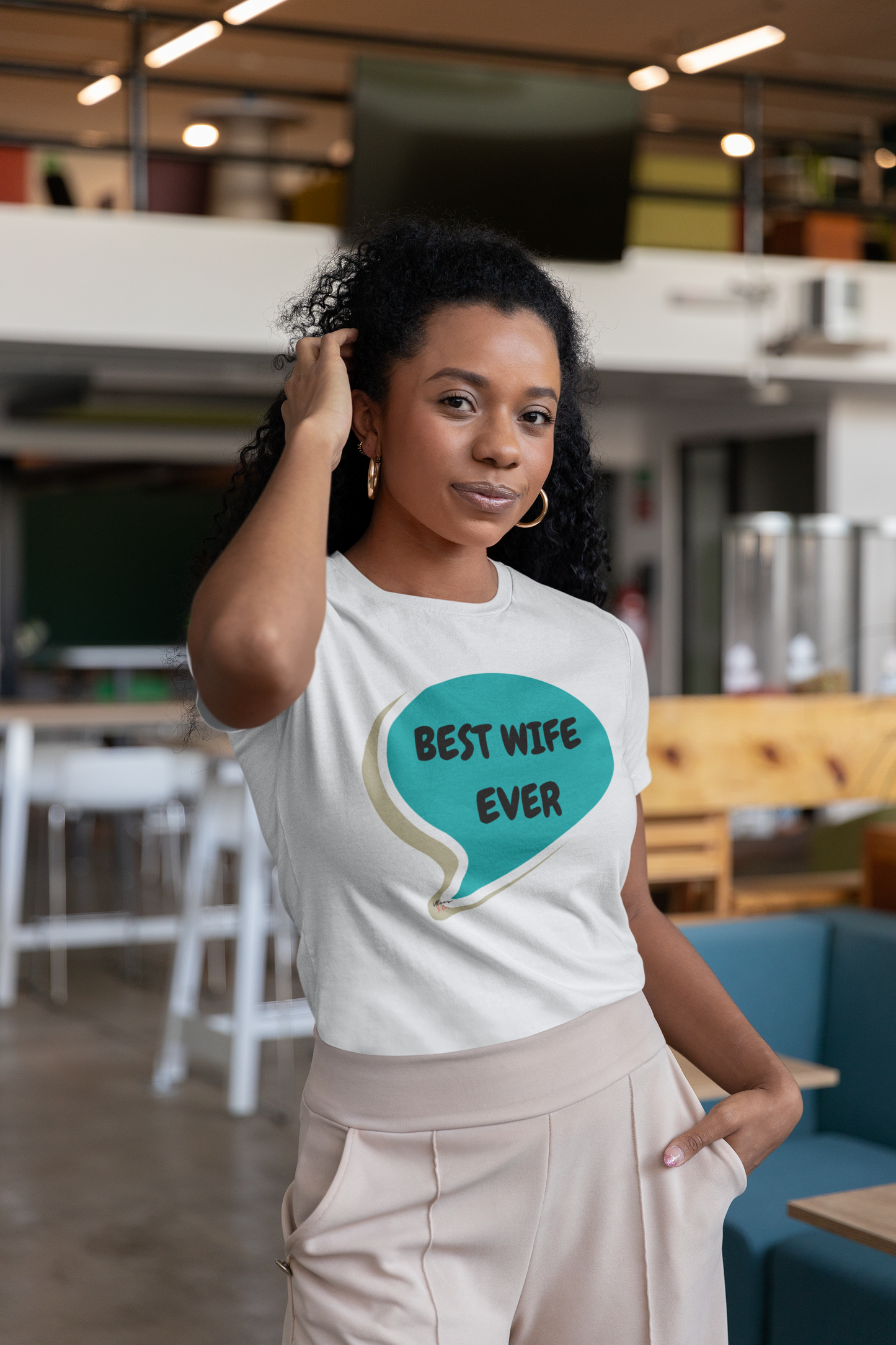 BEST WIFE EVER T-SHIRT IN SPEECH BUBBLE GIFT UNISEX TSHIRT FOR MOM T-SHIRT FOR WIFE