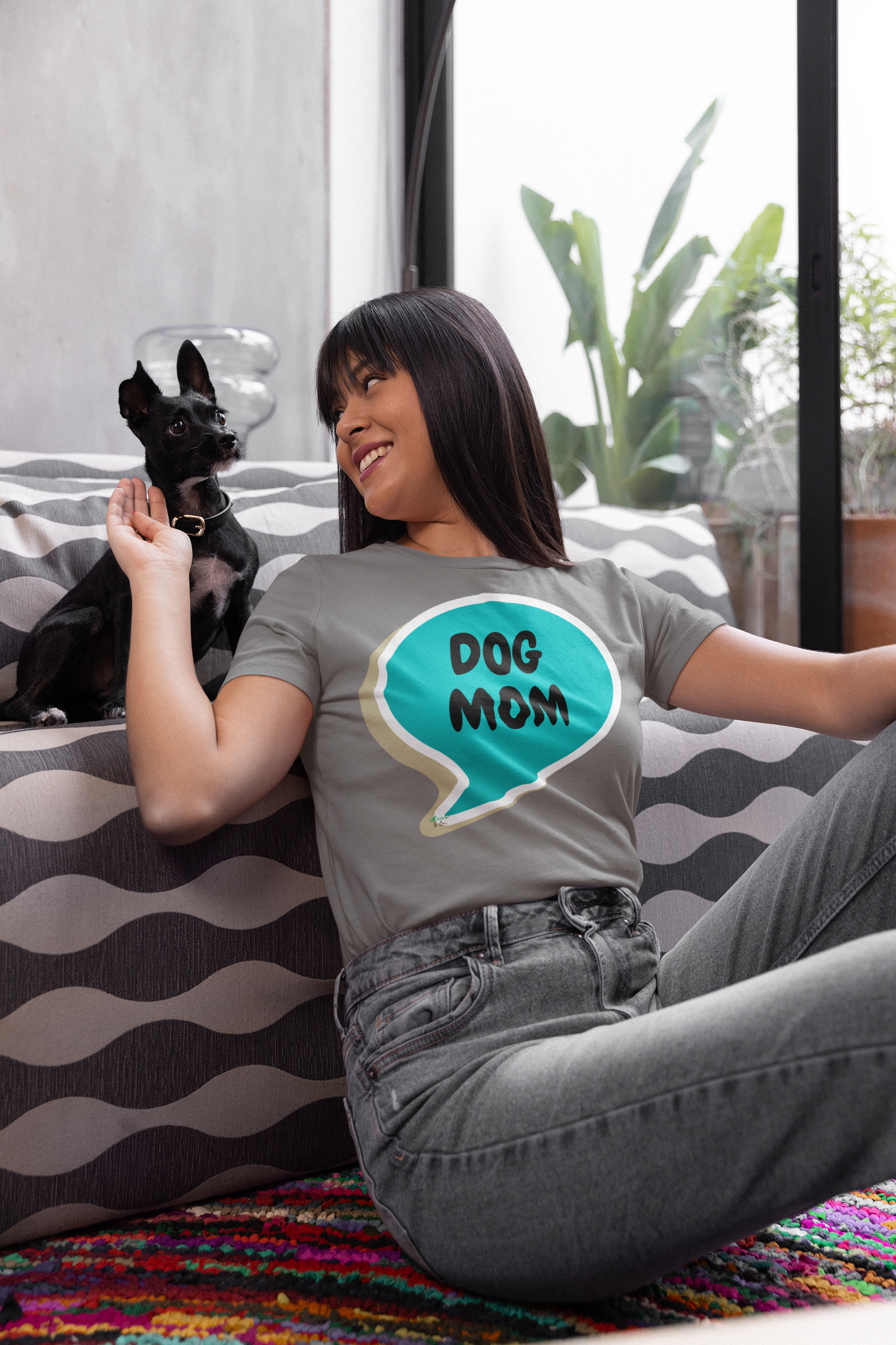 MOM DOG T-SHIRTS DOG PARENTS T-SHIRT FOR DOG MOM TEES MOM IDEAS DOG GRAPHIC UNISEX SHIRTS IN SPEECH BUBBLE MOM BIRTHDAY GIFT TSHIRTS FOR AUNT GIFT FOR WIFE GIFT FOR MOM GIFT IDEA