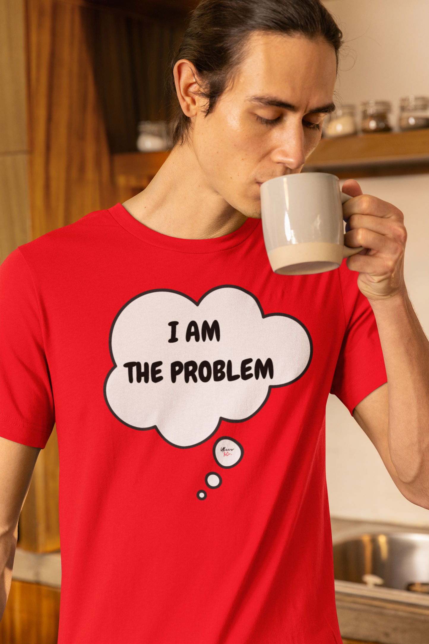 I AM THE PROBLEM T-SHIRT IN THOUGHT BUBBLE UNISEX TSHIRT FUNNY SAYINGS T SHIRT SARCASTIC SAYINGS T-SHIRT SARCASM TEES