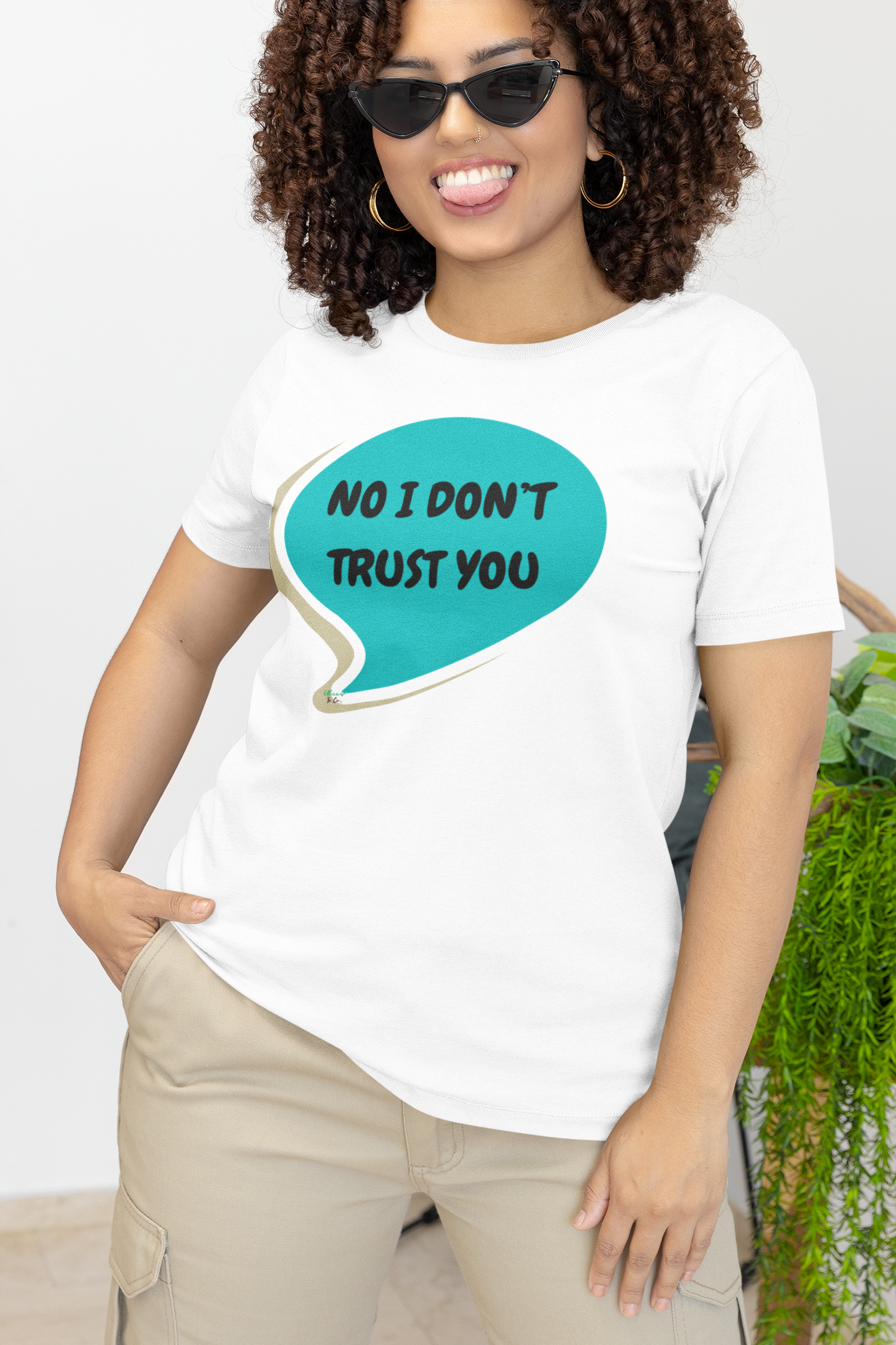 NO I DON'T TRUST YOU T-SHIRT IN SPEECH BUBBLE UNISEX TSHIRT FUNNY SAYINGS T SHIRT SARCASTIC SAYINGS T-SHIRT SARCASM TEES GIFTS FOR WOMEN GIFT FOR MEN