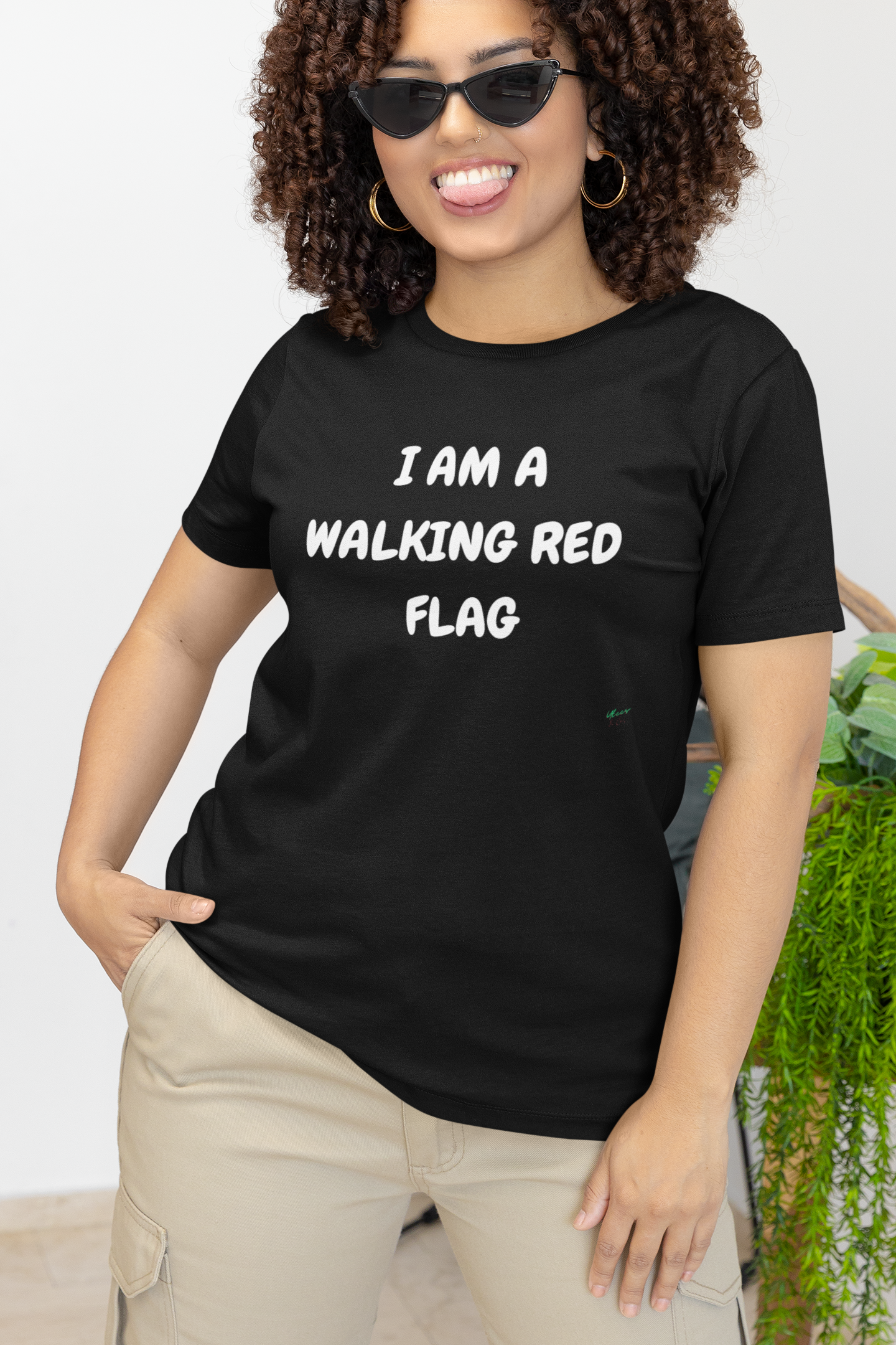 I AM A WALKING RED FLAG T-SHIRT IN UNISEX TSHIRT FUNNY SAYINGS T SHIRT SARCASTIC SAYINGS T-SHIRT SARCASM TEES GIFTS FOR WOMEN GIFT FOR MEN