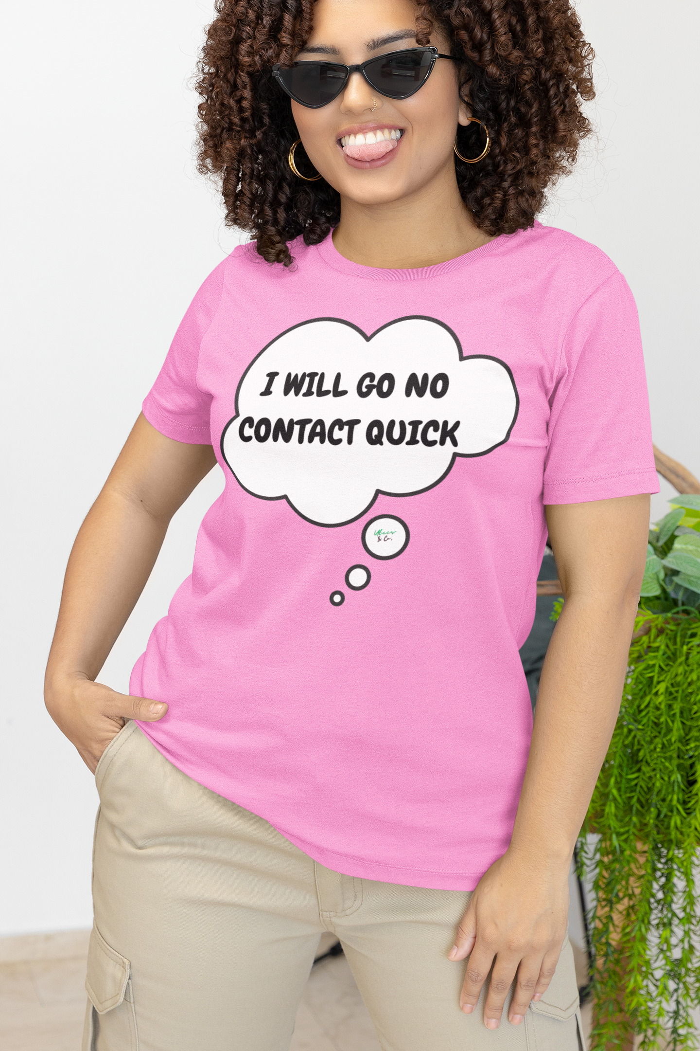 I WILL GO NO CONTACT QUICK T-SHIRT IN THOUGHT BUBBLE UNISEX TSHIRT FUNNY SAYINGS T SHIRT SARCASTIC SAYINGS T-SHIRT SARCASM TEES GIFTS FOR WOMEN GIFT FOR MEN