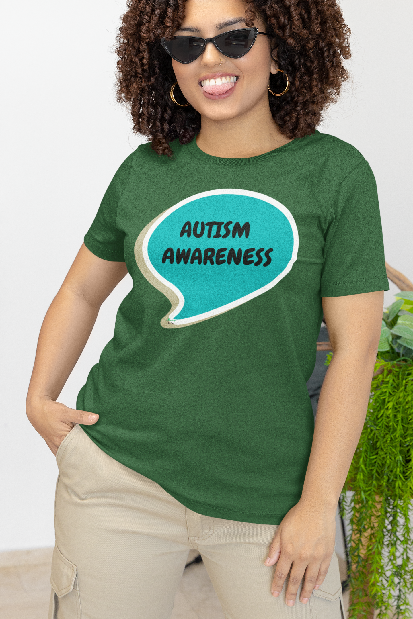 AUTISM AWARENESS GRAPHIC UNISEX T-SHIRT AUTISTIC TEES IN SPEECH BUBBLE DESIGN SHIRTS FOR MEN TSHIRTS FOR WOMEN