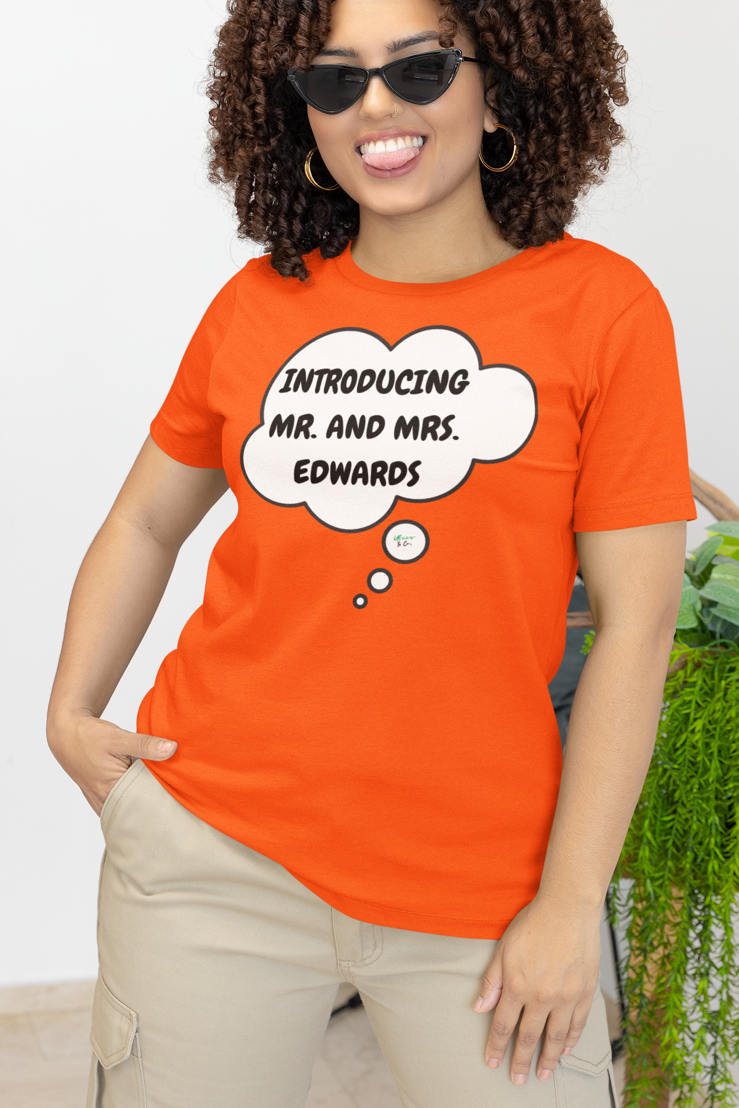 PERSONALIZED INTRODUCING MR. AND MRS. T-SHIRT CUSTOM BRIDAL GIFT WEDDING T-SHIRTS GIFT FOR BRIDE GRAPHIC UNISEX T-SHIRT CUSTOMIZED T-SHIRT IN THOUGHT BUBBLE GIFT FOR BACHELORETTE GIFT FOR WIFE TEE FOR FINANCEE CUSTOMIZED GIFTS FOR WEDDING GIFT FOR HUSBAND